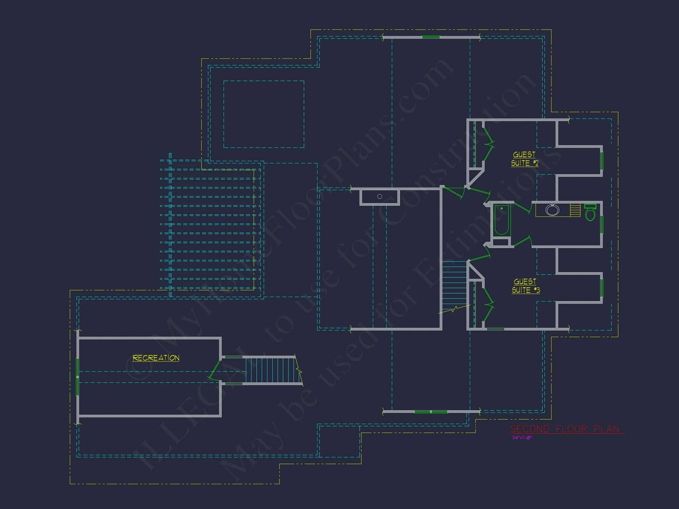 9-1755 HOUSE PLAN -Southern Farmhouse Home Plan - 3-Bed, 2.5-Bath, 3,200 SF 16 9-1755 HOME PLAN