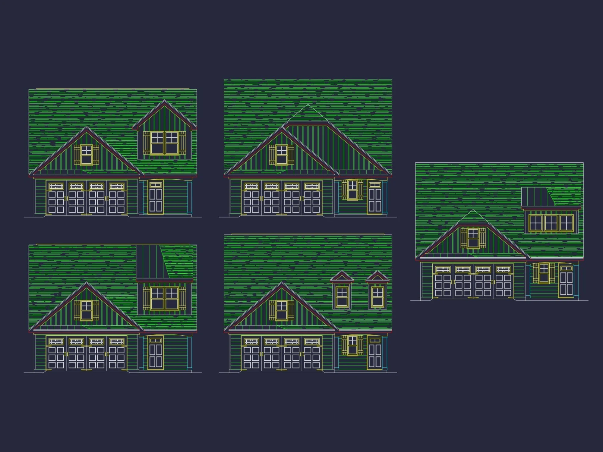 Stylish 3-Bedroom House Plan with Narrow Lot Design & CAD Blueprint