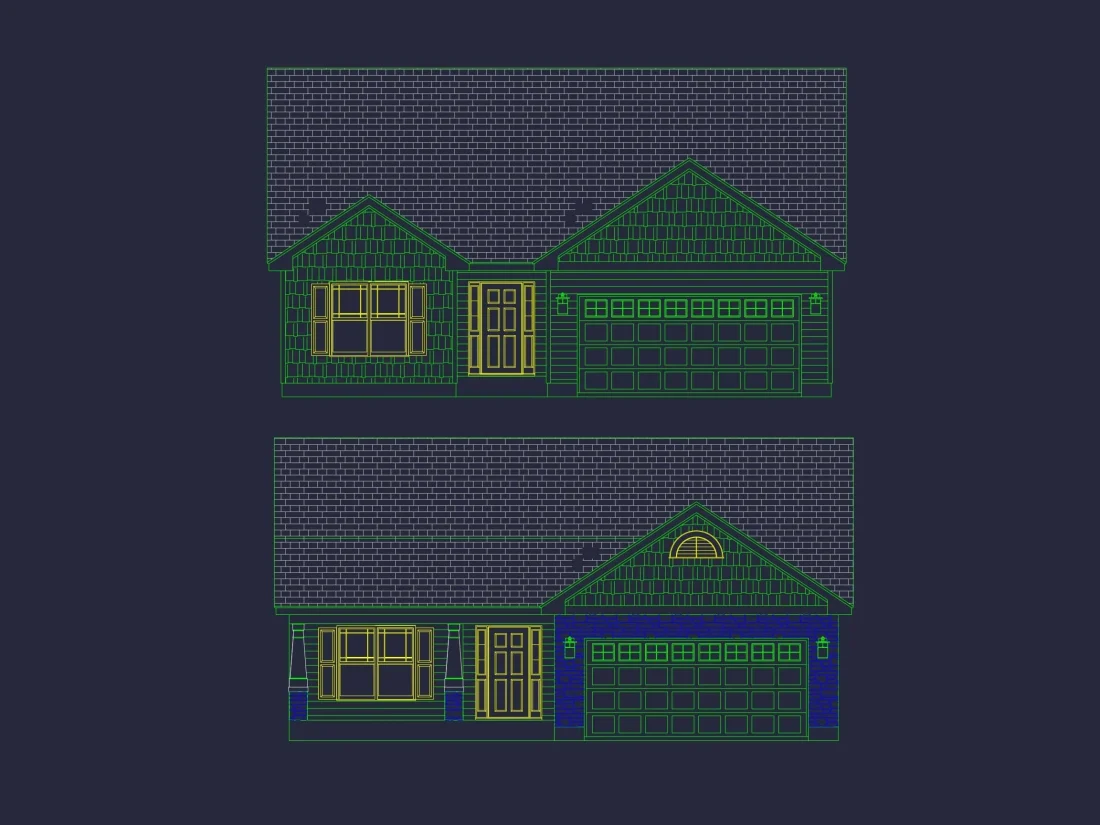 Traditional Ranch House Plan with CAD Blueprint Designs