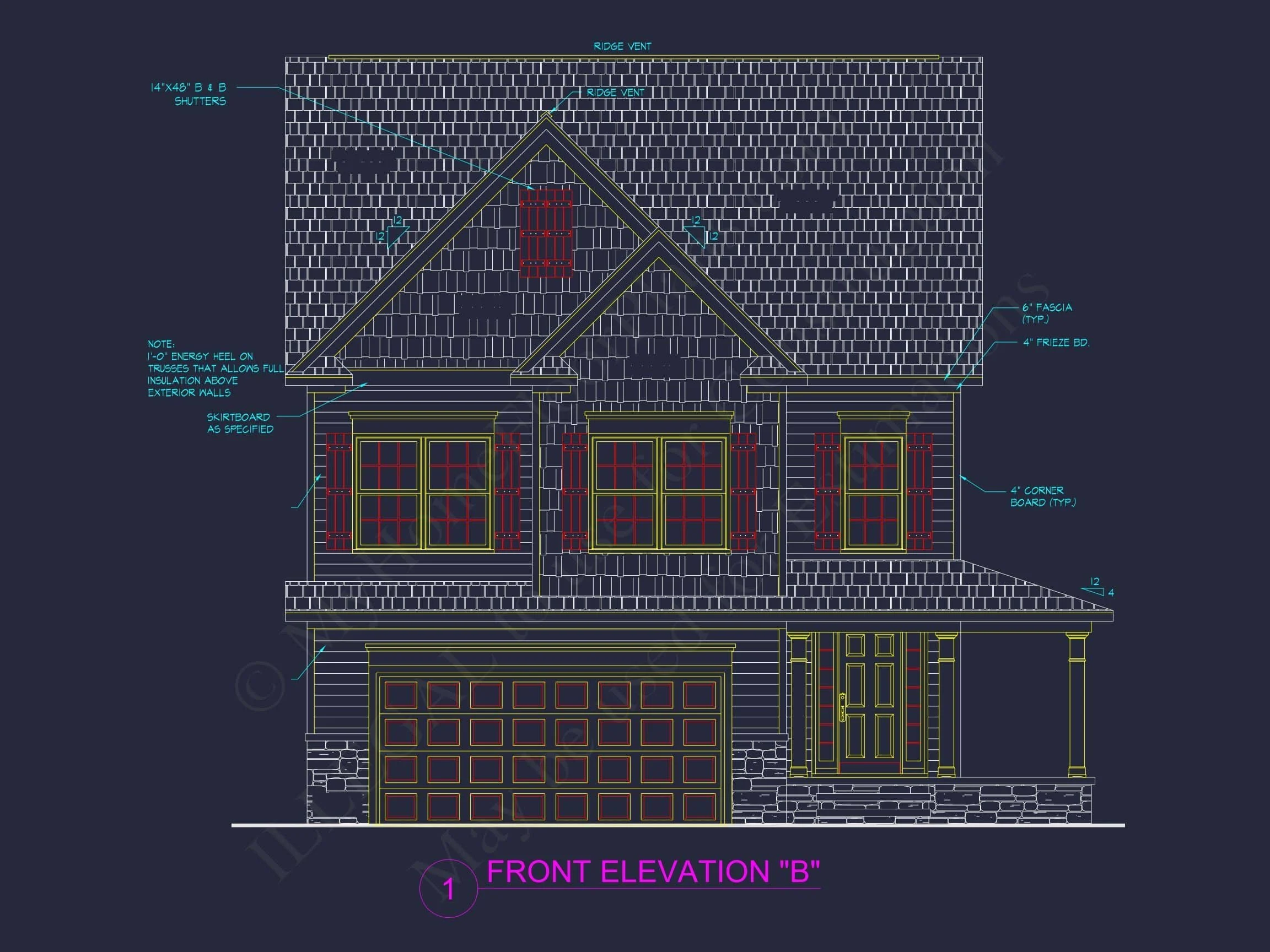 Efficient 2-Story House Plan with Craftsman Design and Vaulted Ceilings