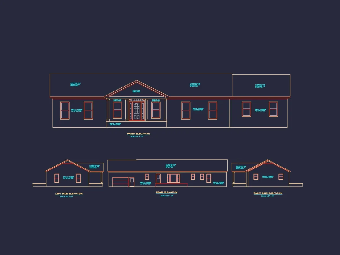 Spacious 2-Story Office Building Plan with Craftsman Architecture