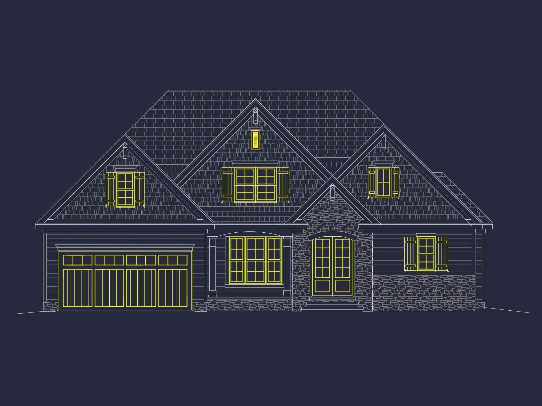 13-1212 HOUSE PLAN - Well-Designed House Floor Plan – Blueprint CAD Architecture 3 Well-Designed 2-Story House Plan with CAD Architecture & Blueprint