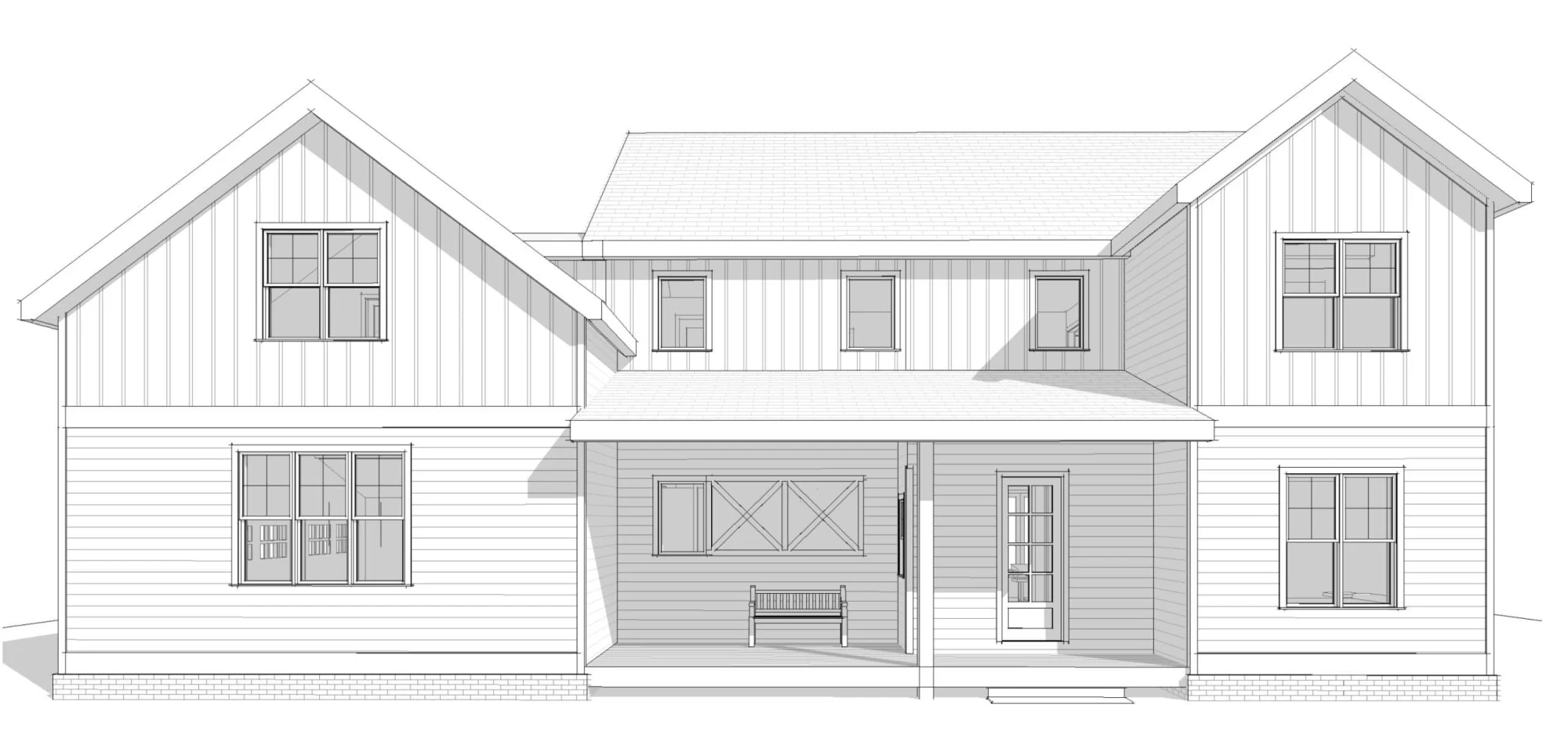 Elegant 2-Story House Plan with 4 Bedrooms & Timeless Traditional Design