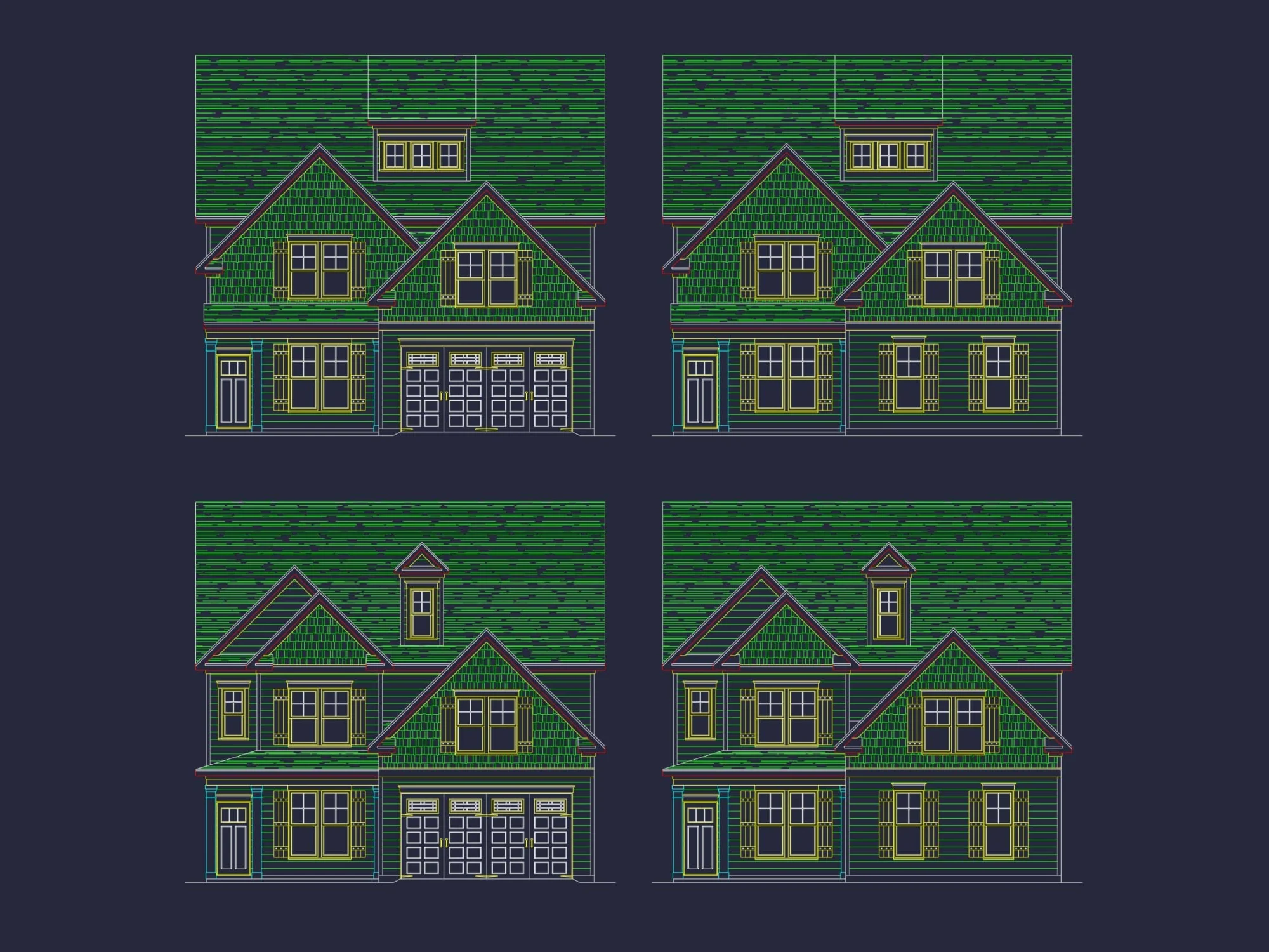 Beautiful 4-Bedroom House Plan with Craftsman Style & CAD Blueprints