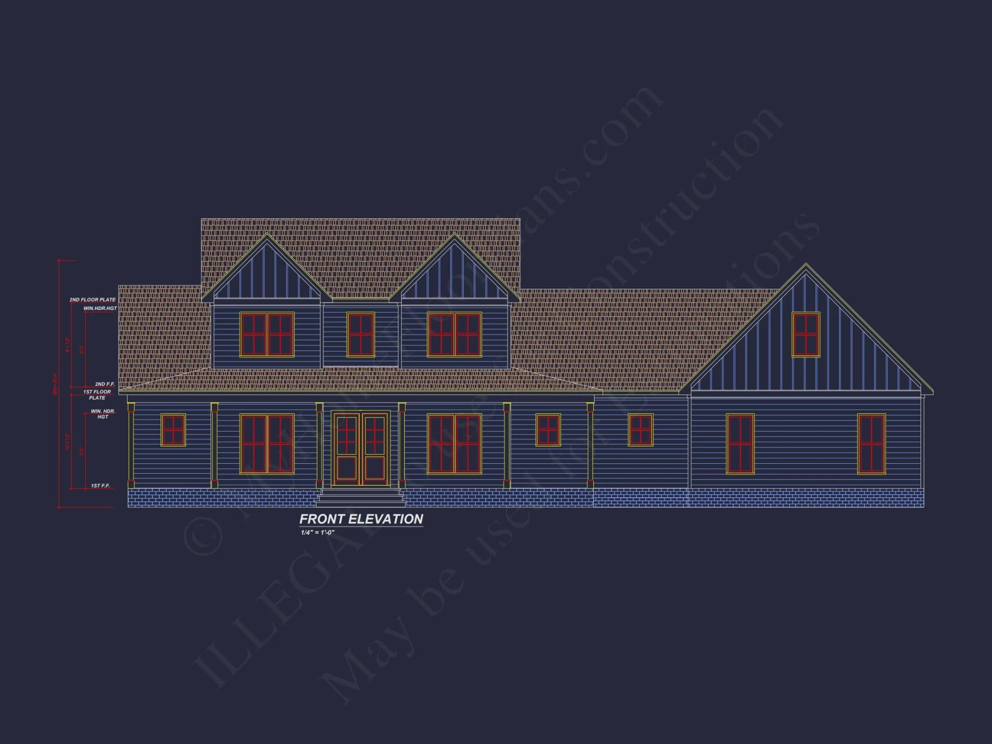 Elegant 1.5-Story House Plan with Blueprint Designs & CAD Features