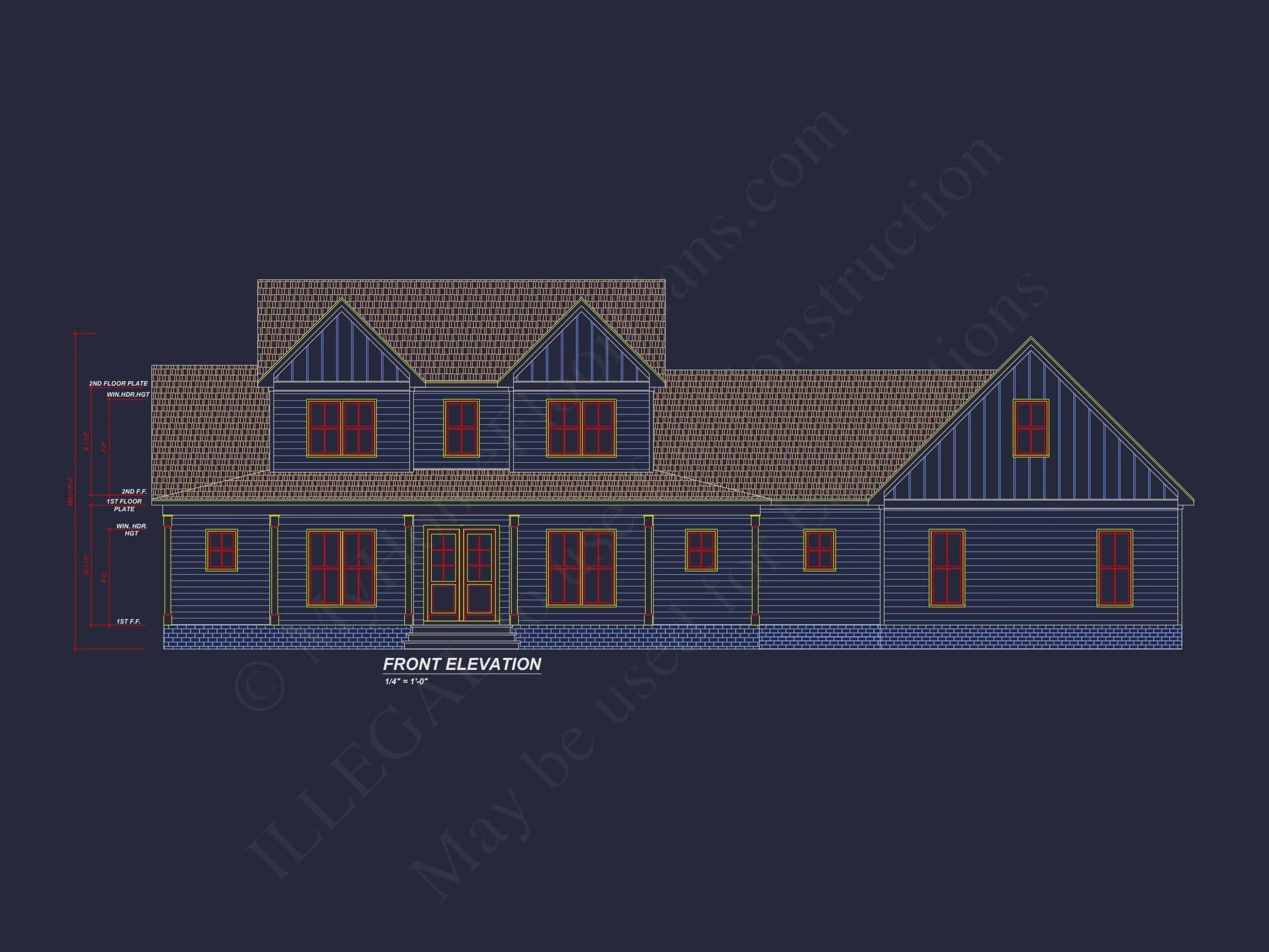 19-2092 HOUSE PLAN - Elegant House Plan with Blueprint Designs & CAD Features 2 Elegant 1.5-Story House Plan with Blueprint Designs & CAD Features