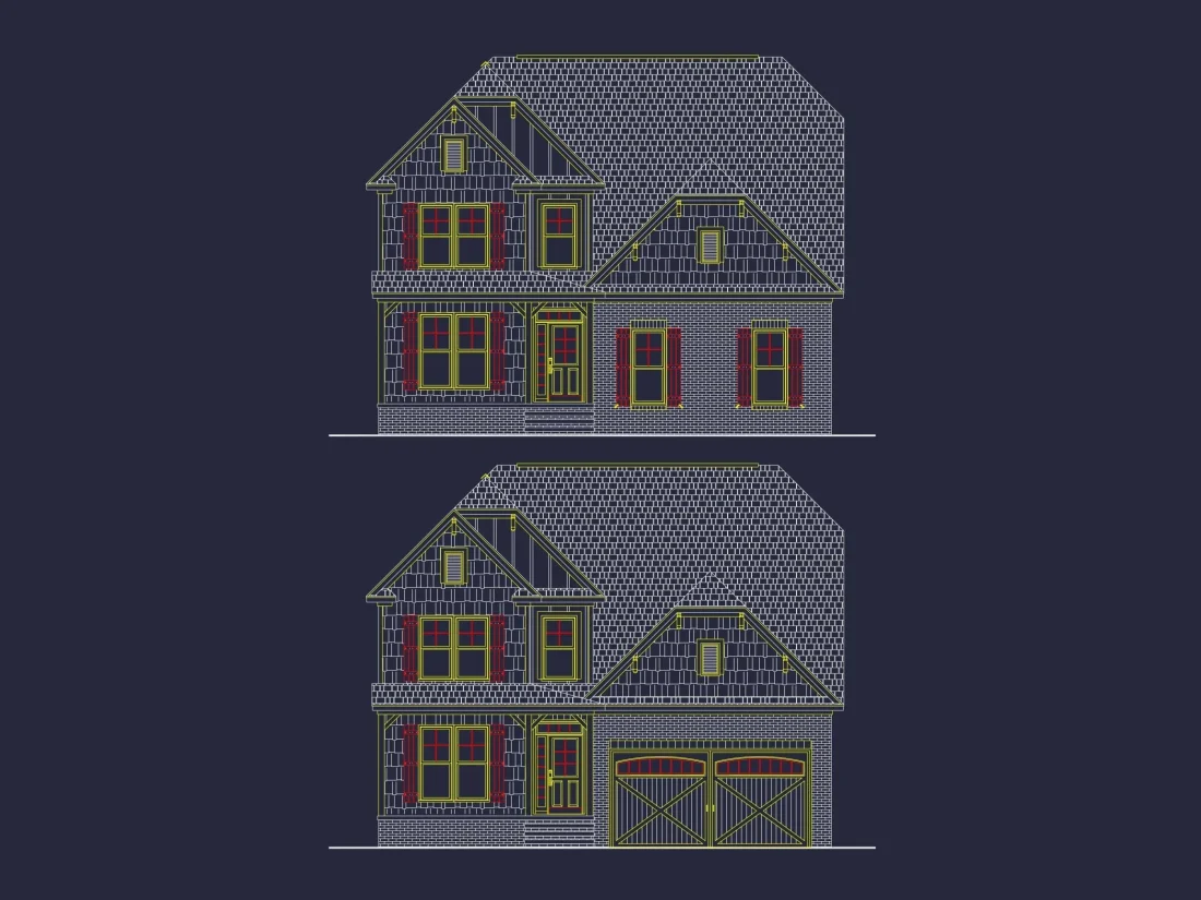 Modern Craftsman House Plan with 2 Stories and Open Layout