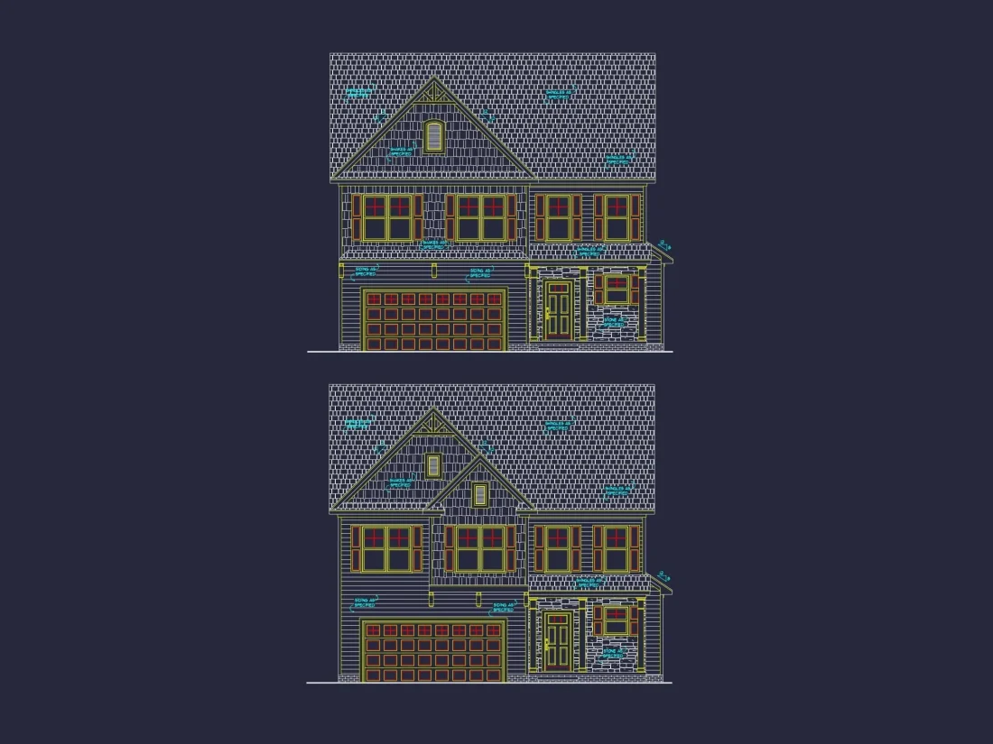 Modern Craftsman Home Plan with Open Layout and 2 Stories