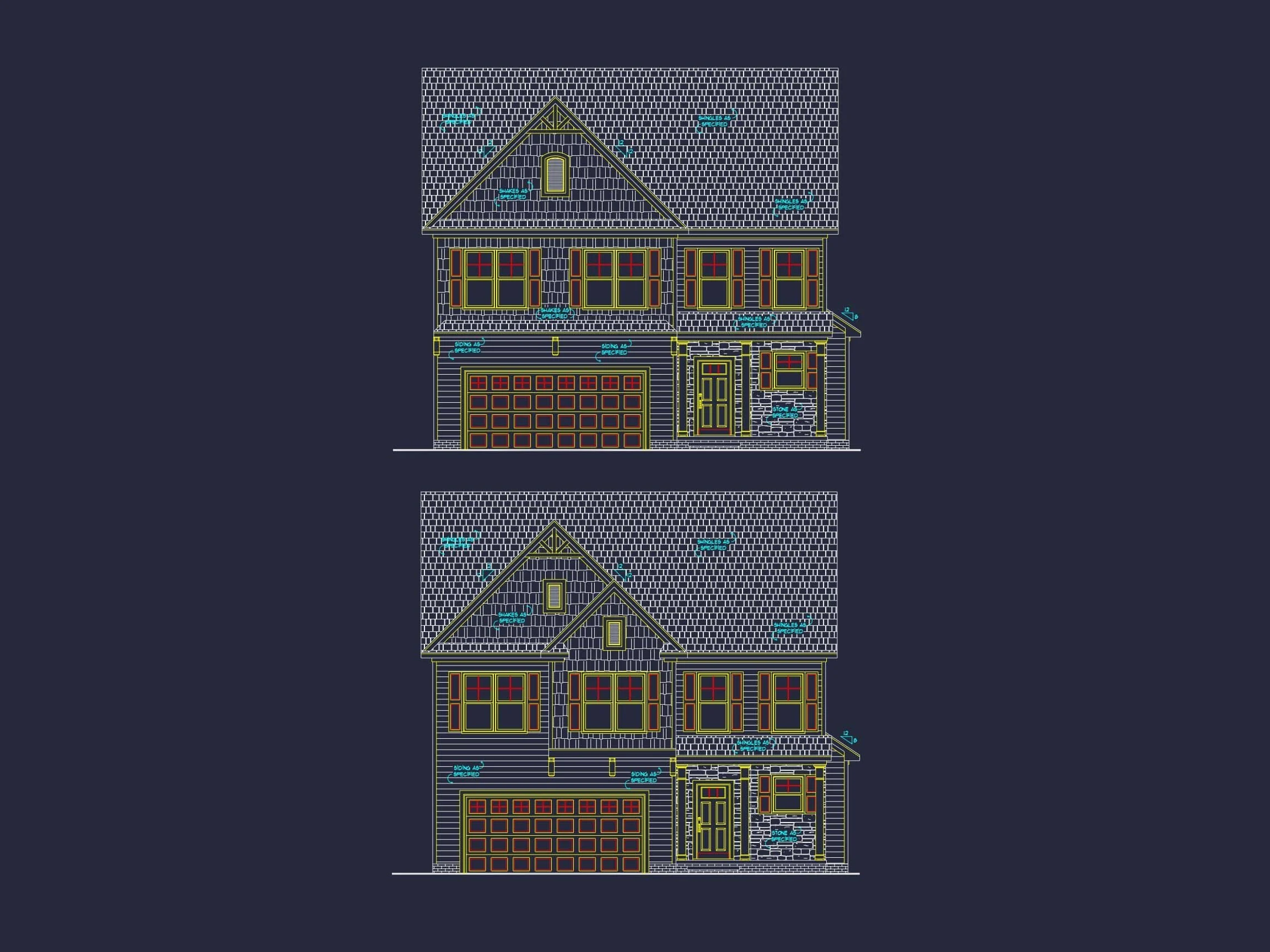 10-1458 HOUSE PLAN - Traditional Craftsman House Plan – 2-Story Home with 4 Bedrooms & Open Layout (2,866 Sq. Ft.) 2 Modern Craftsman Home Plan with Open Layout and 2 Stories