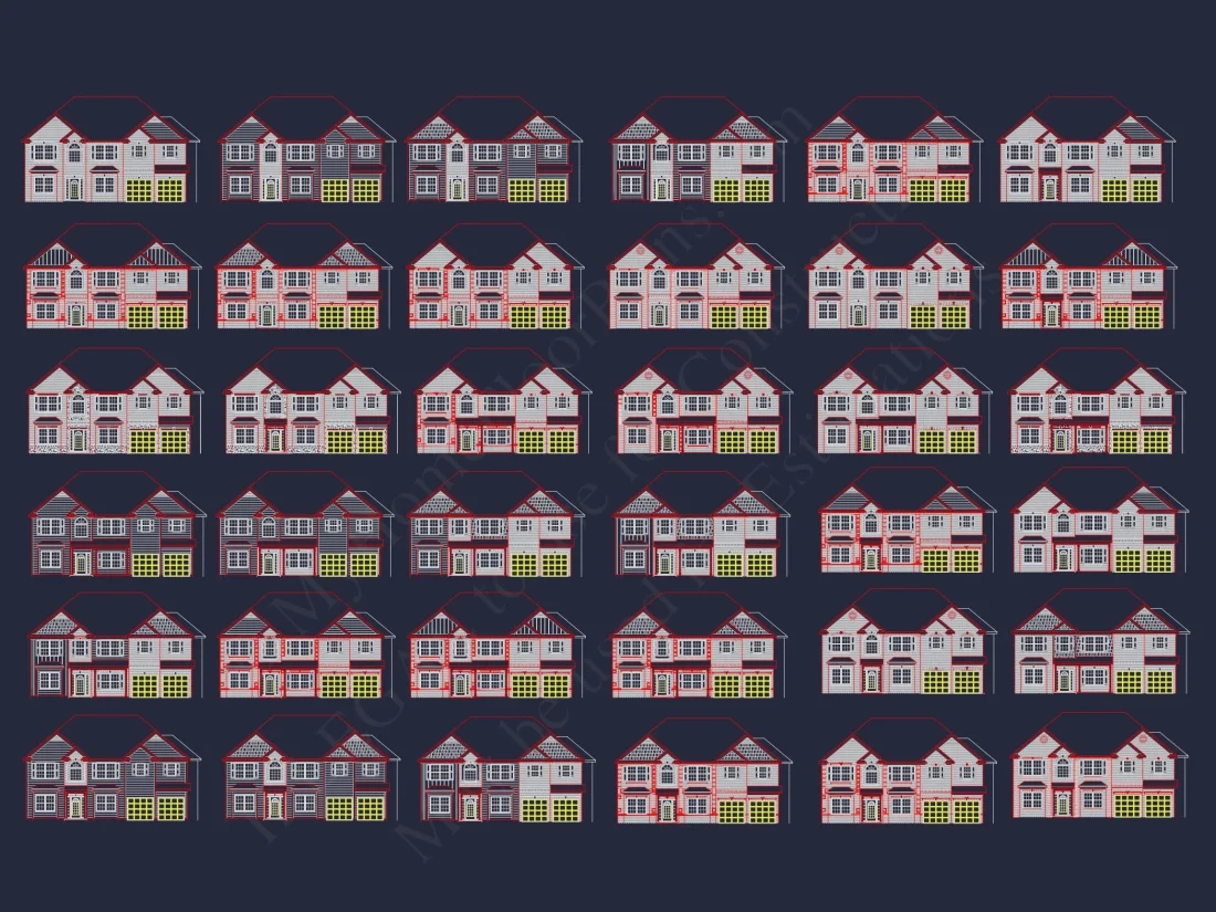 Classic 2-Story House Plan with 6 Bedrooms and CAD Blueprints