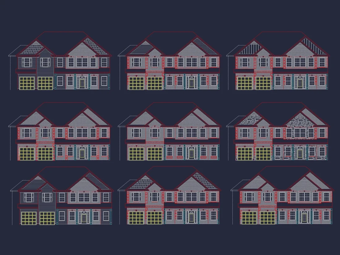 Modern Suburban Home Plan with Spacious Floor Plan & CAD Designs