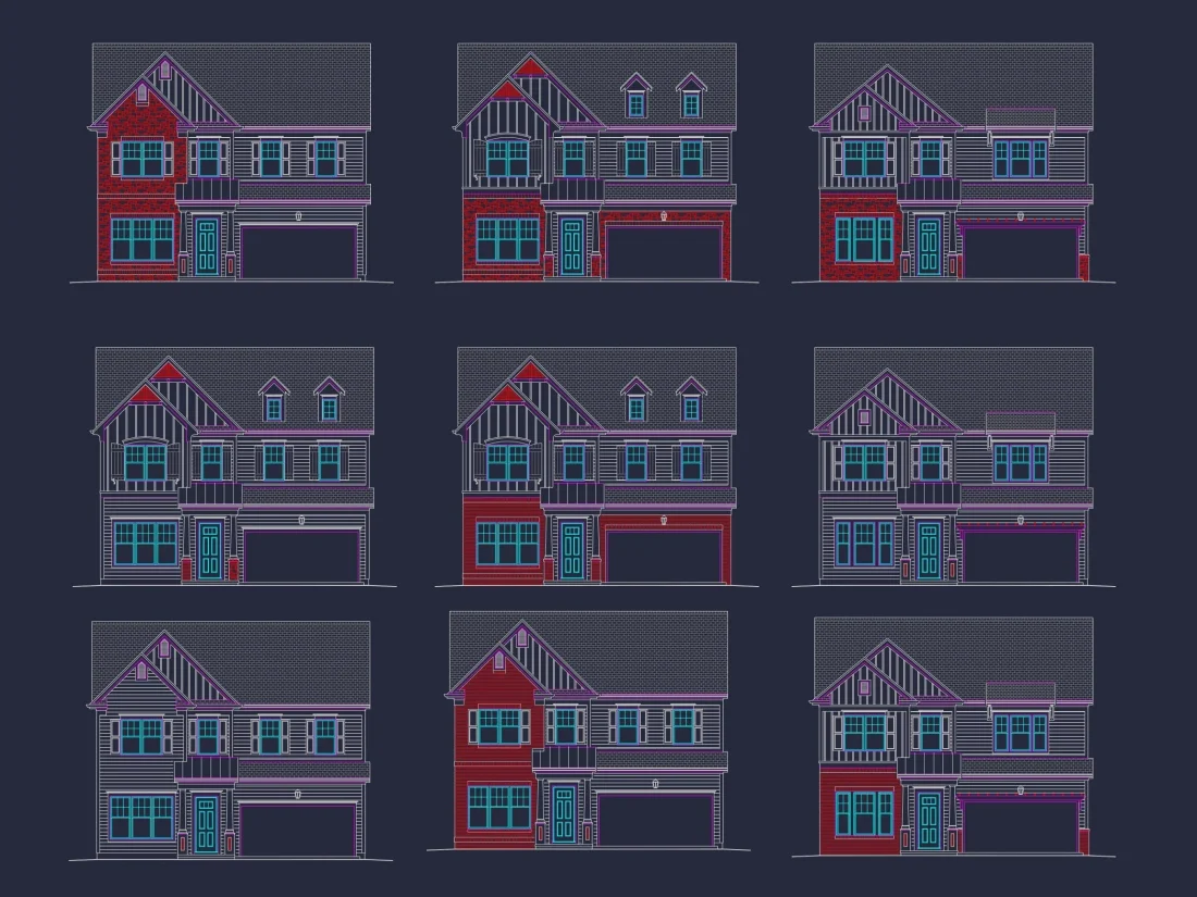 Elegant 2-Story House Plan with 4 Bedrooms and 3 Baths