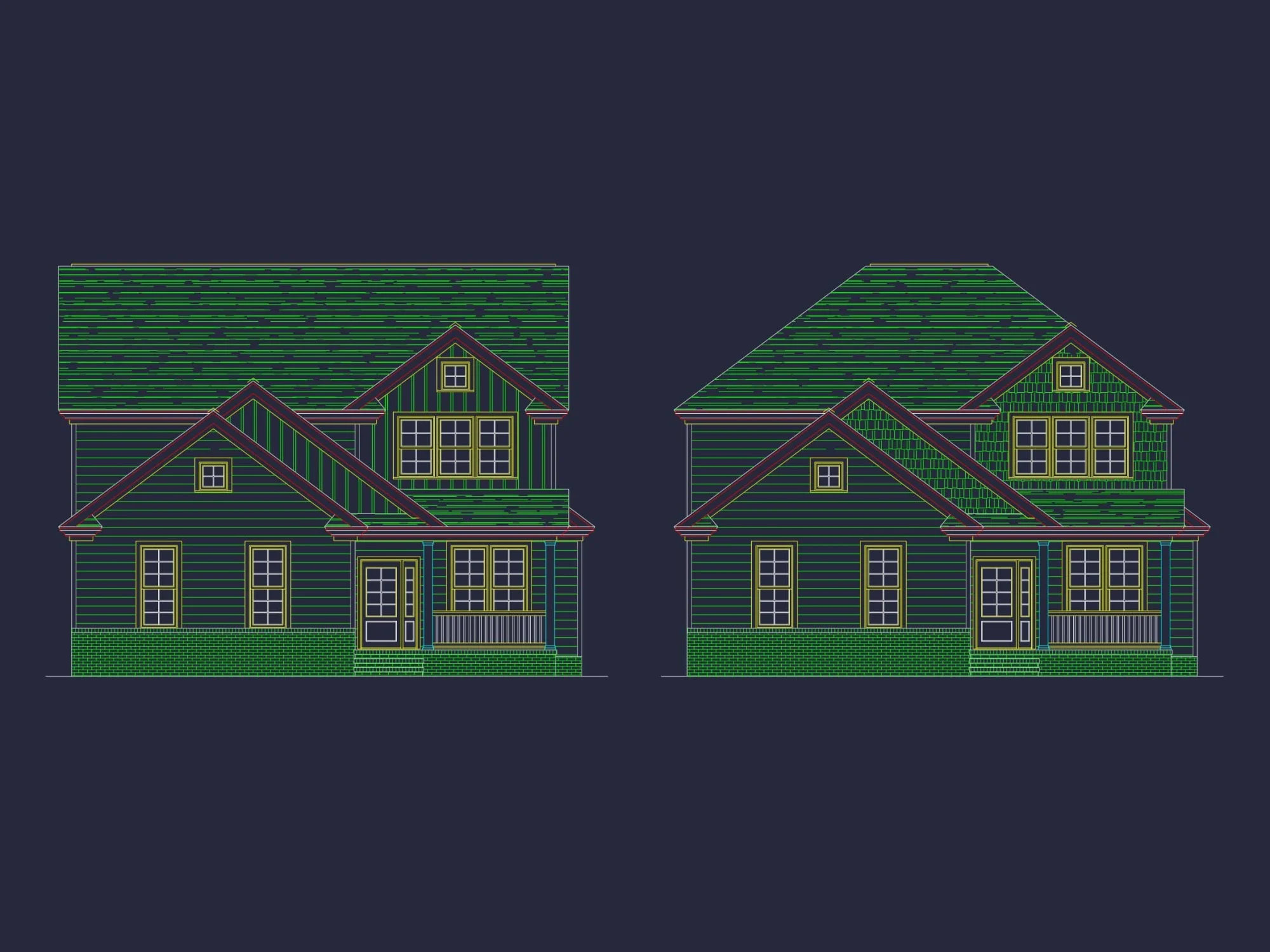 2-Story Traditional House Plan with 4 Bedrooms & Open Layout