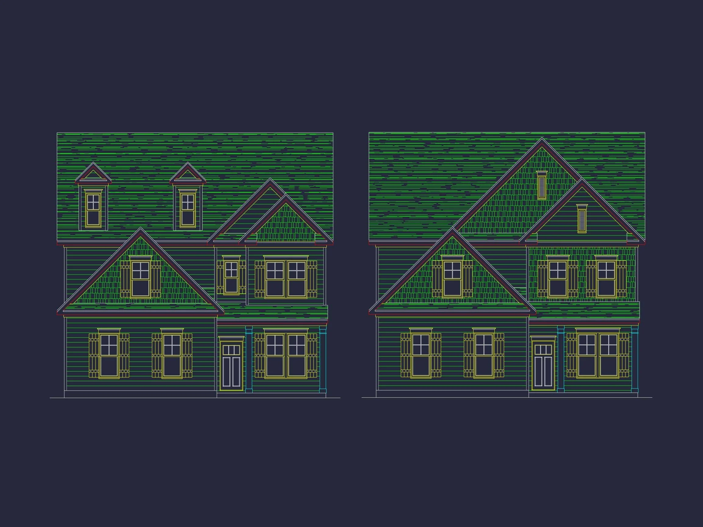 17-1135 HOUSE PLAN - Modern House Plan with Upstairs Bedrooms & Open Floor Design 2 Modern 2-Story House Plan with Upstairs Bedrooms & Open Layout