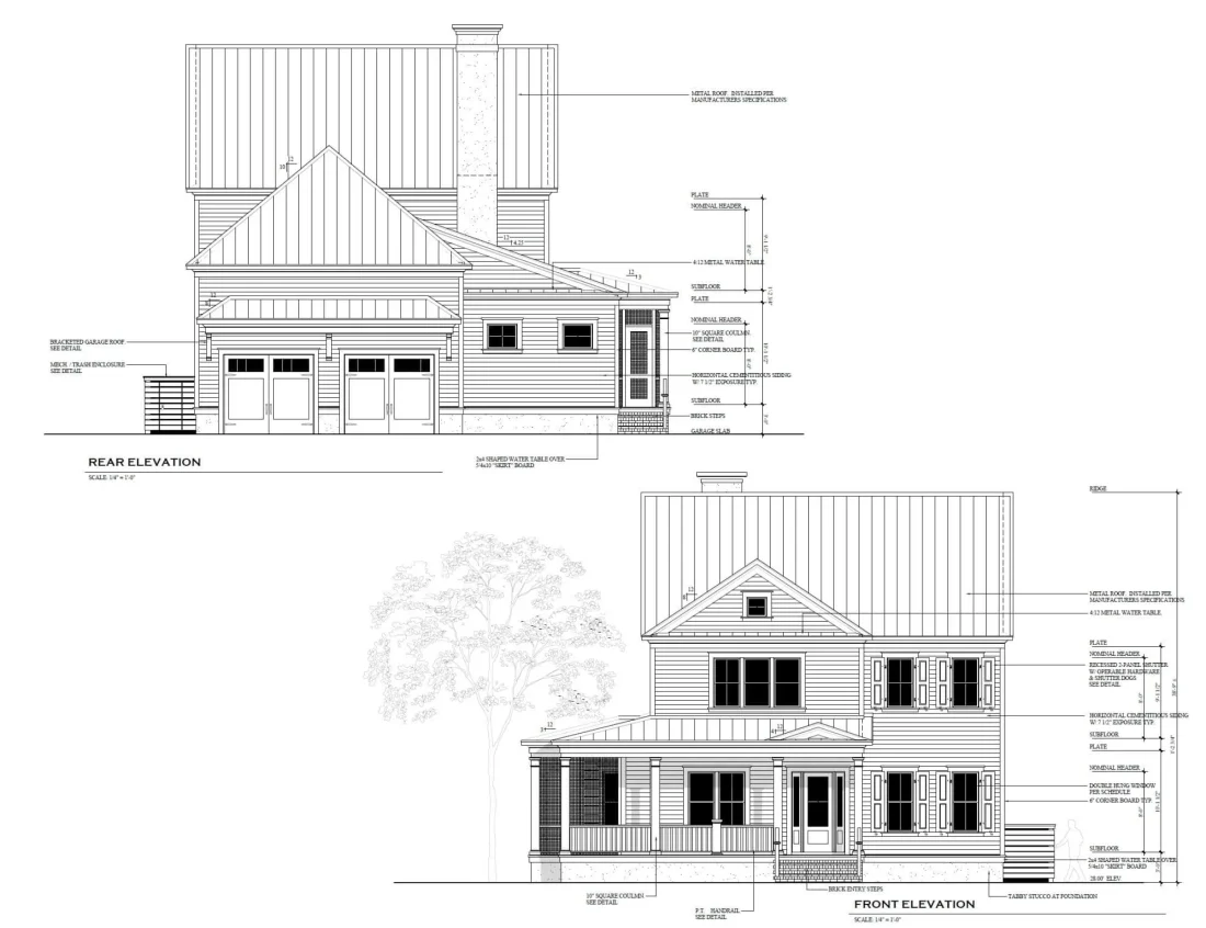 Stunning 2-Story Home Plan with Open Floor Plan and CAD Designs