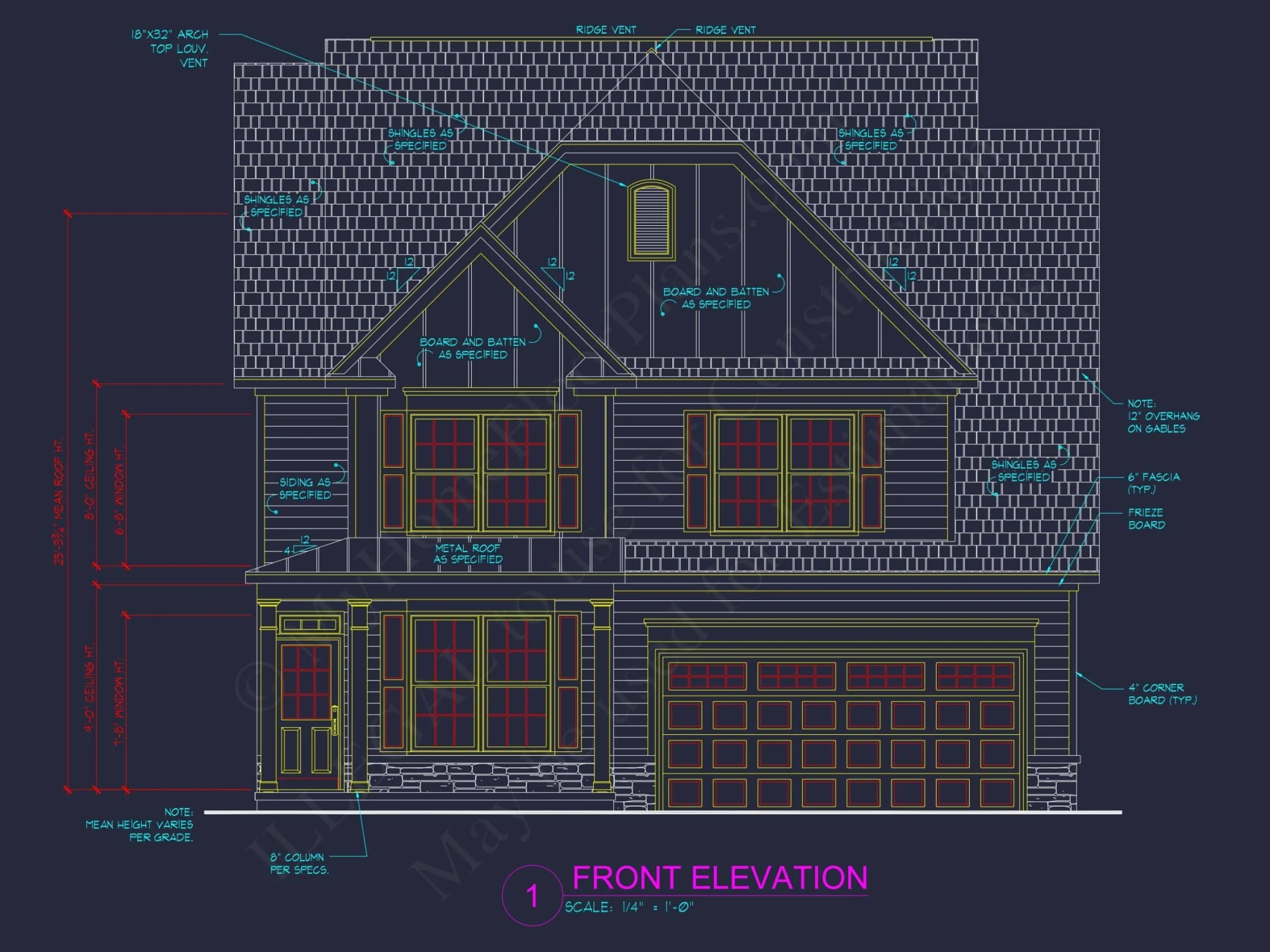Modern Craftsman Home Plan with 2 Stories and Open Floor Layout