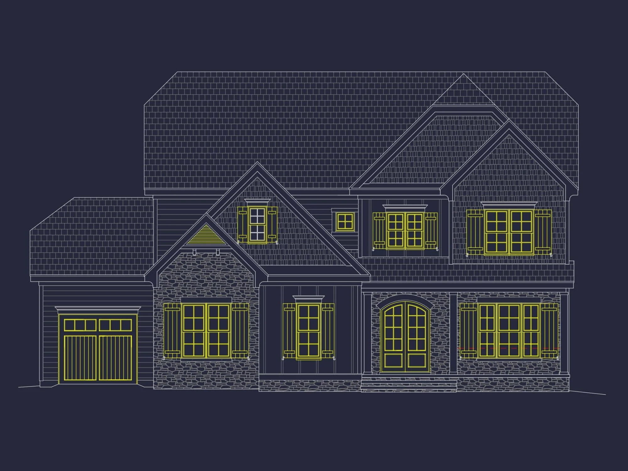 Modern Craftsman House Plan with Spacious 3-Story Design