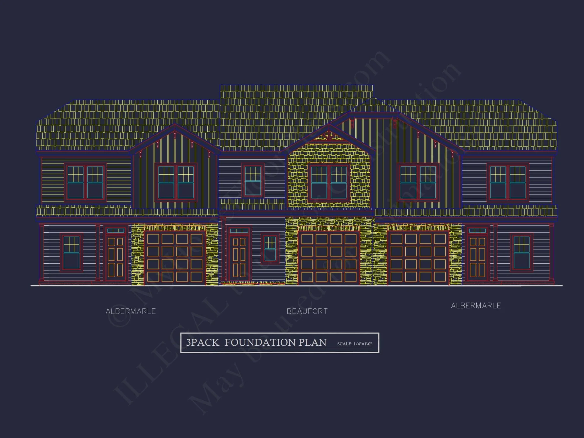 Modern 2-Story Townhome Plan with Craftsman Details