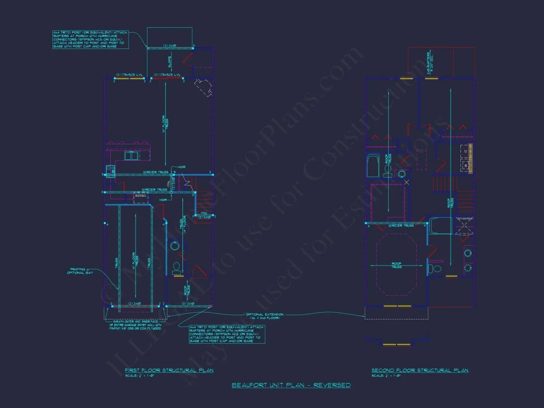 Modern 2-Story Townhome Plan with Craftsman Details