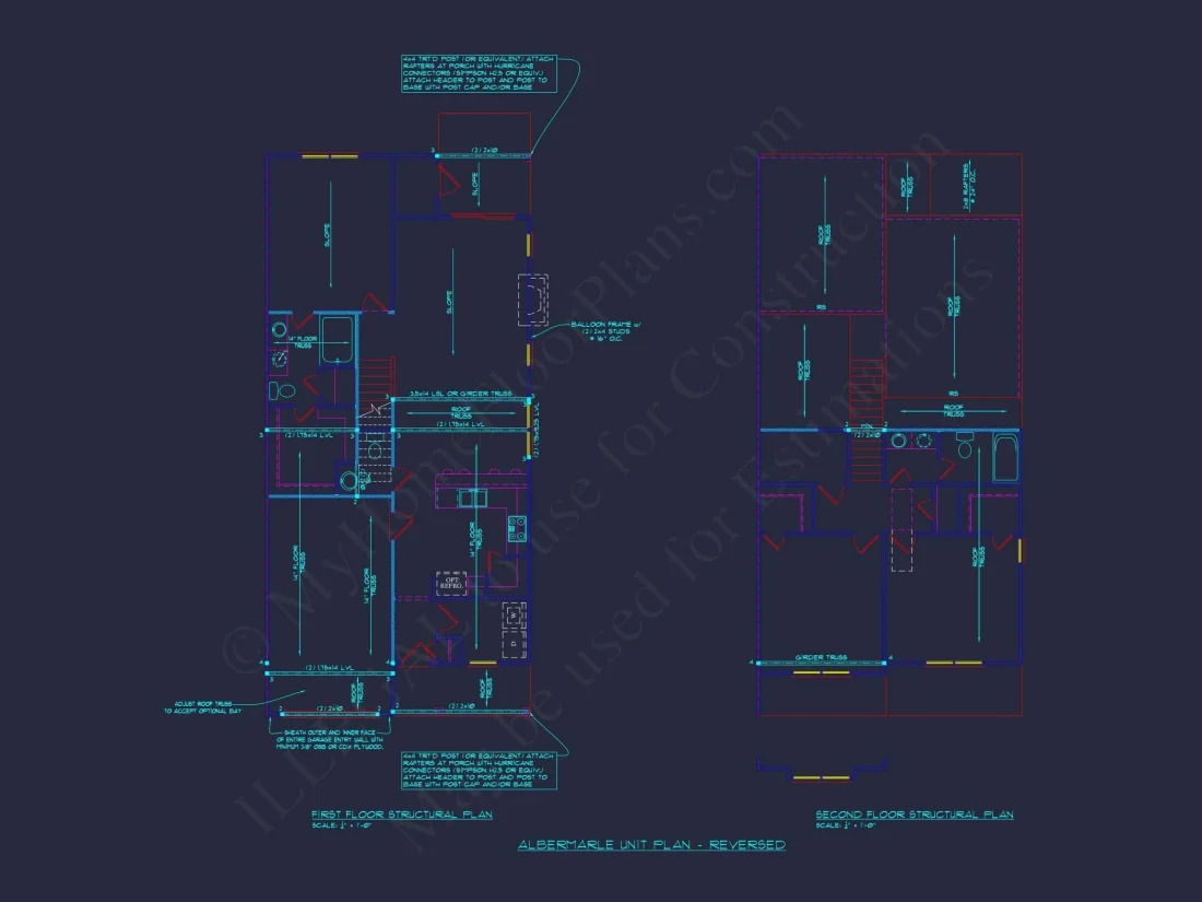 Modern 2-Story Townhome Plan with Craftsman Details
