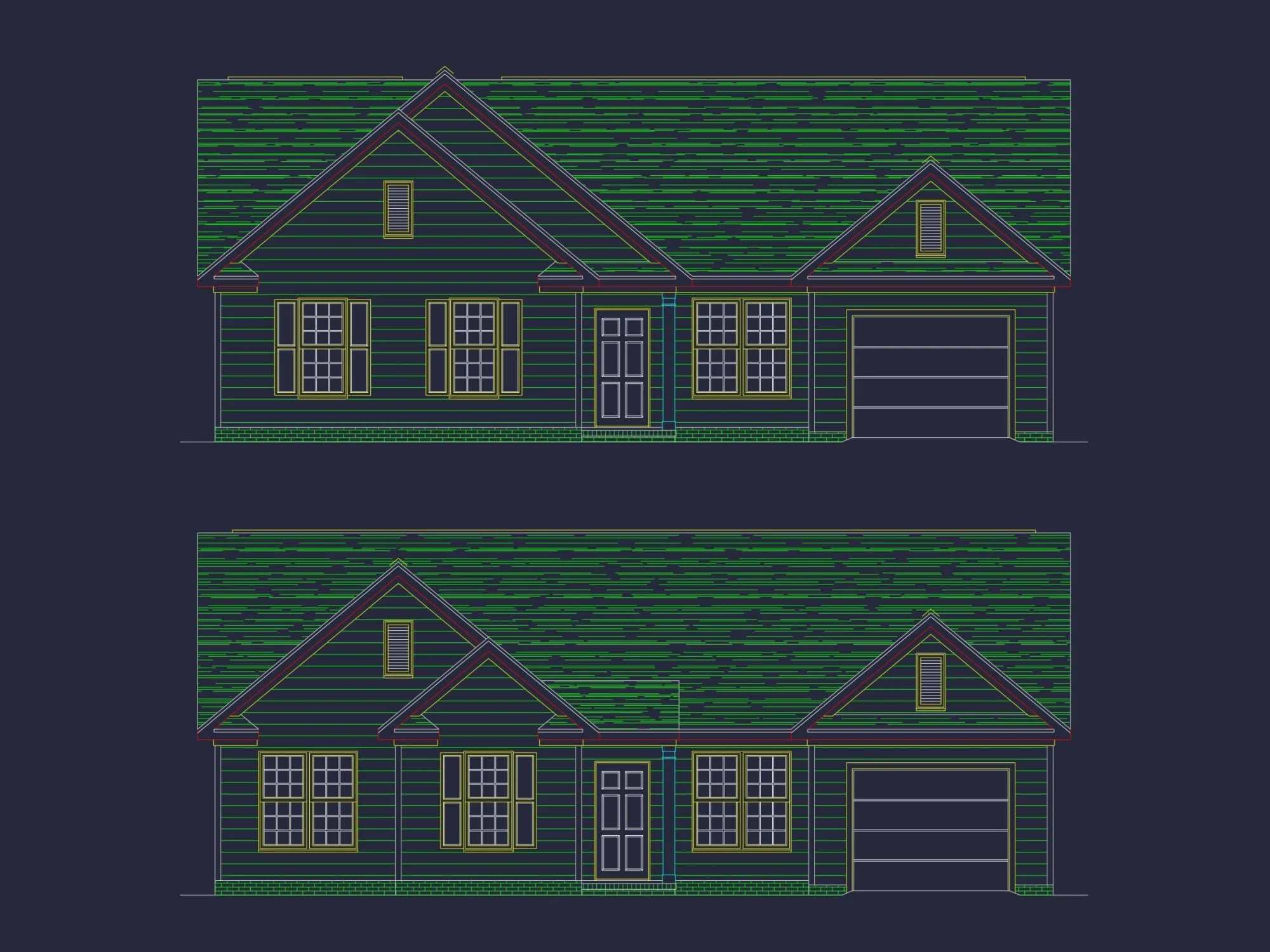 Charming Ranch Home Plan: CAD Floor Plan & Architecture Designs