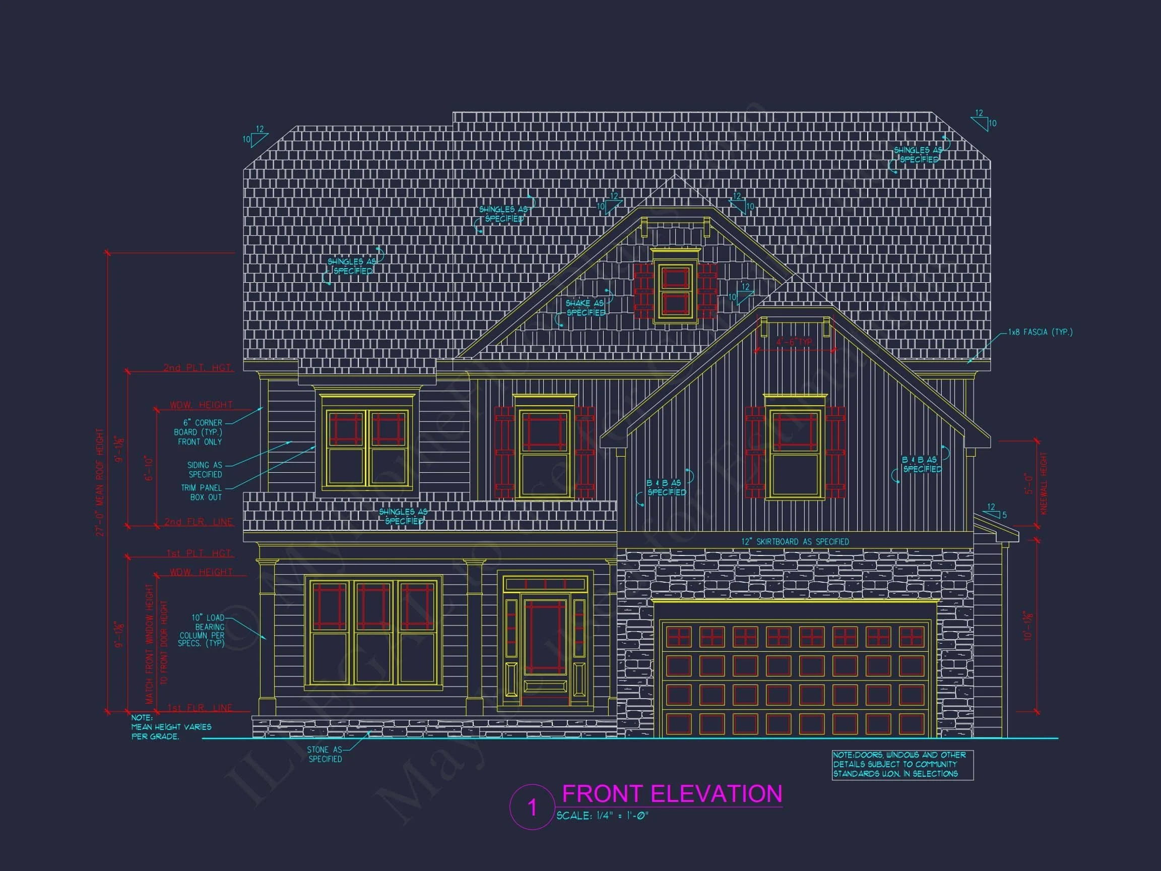 15-1319 HOUSE PLAN - Beautiful 4-Bedroom House Plan with Open Floor Designs & CAD Blueprint 3 Beautiful 4-Bedroom Home Plan with Open Floor Designs & CAD Blueprint