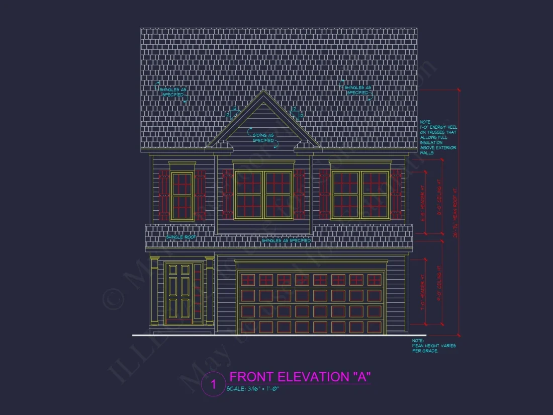 Modern Suburban House Plan: 2-Story Layout with Open Floor Design