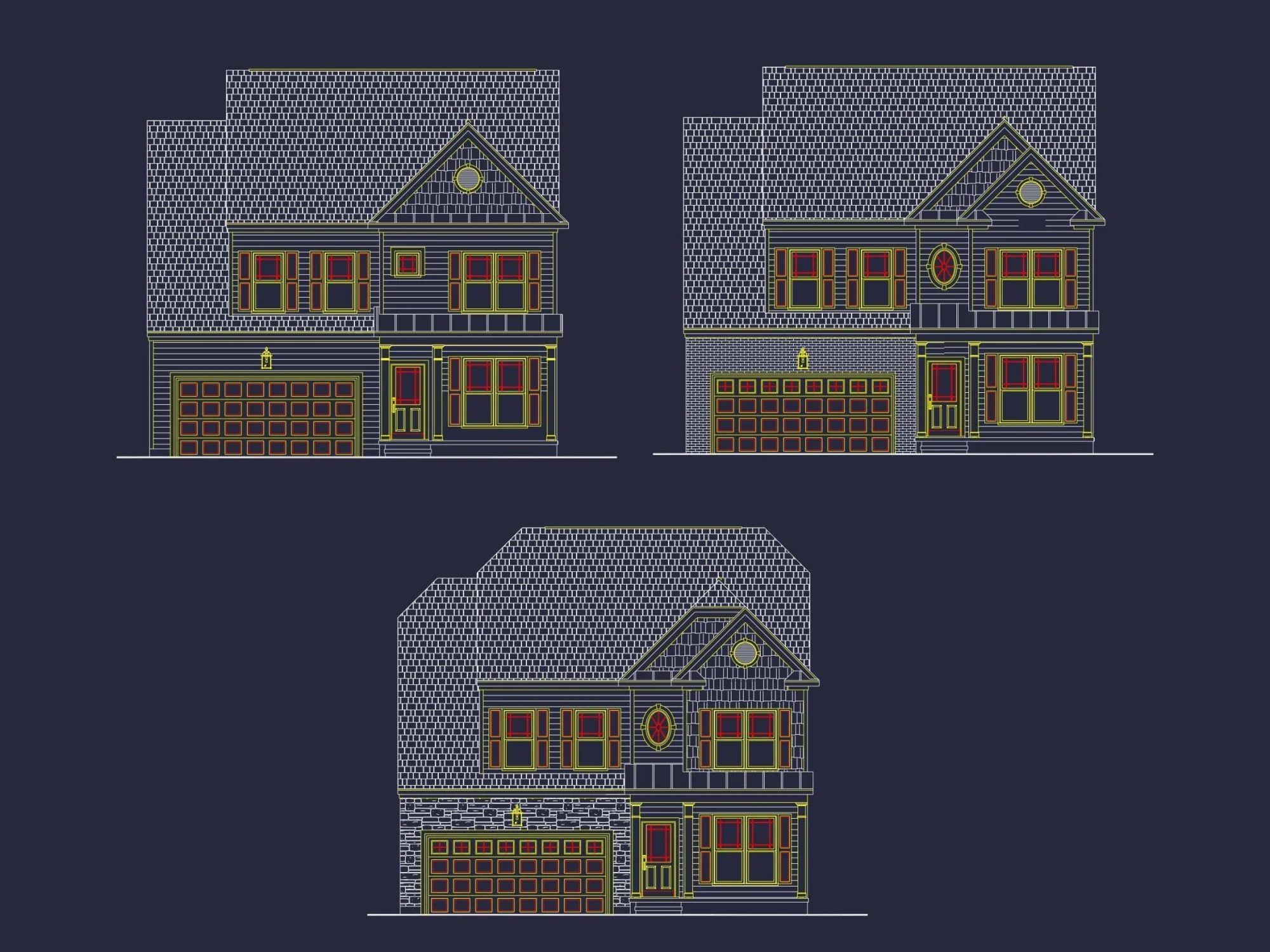 Modern Home Plan with 4 Bedrooms, 2 Stories & CAD Designs