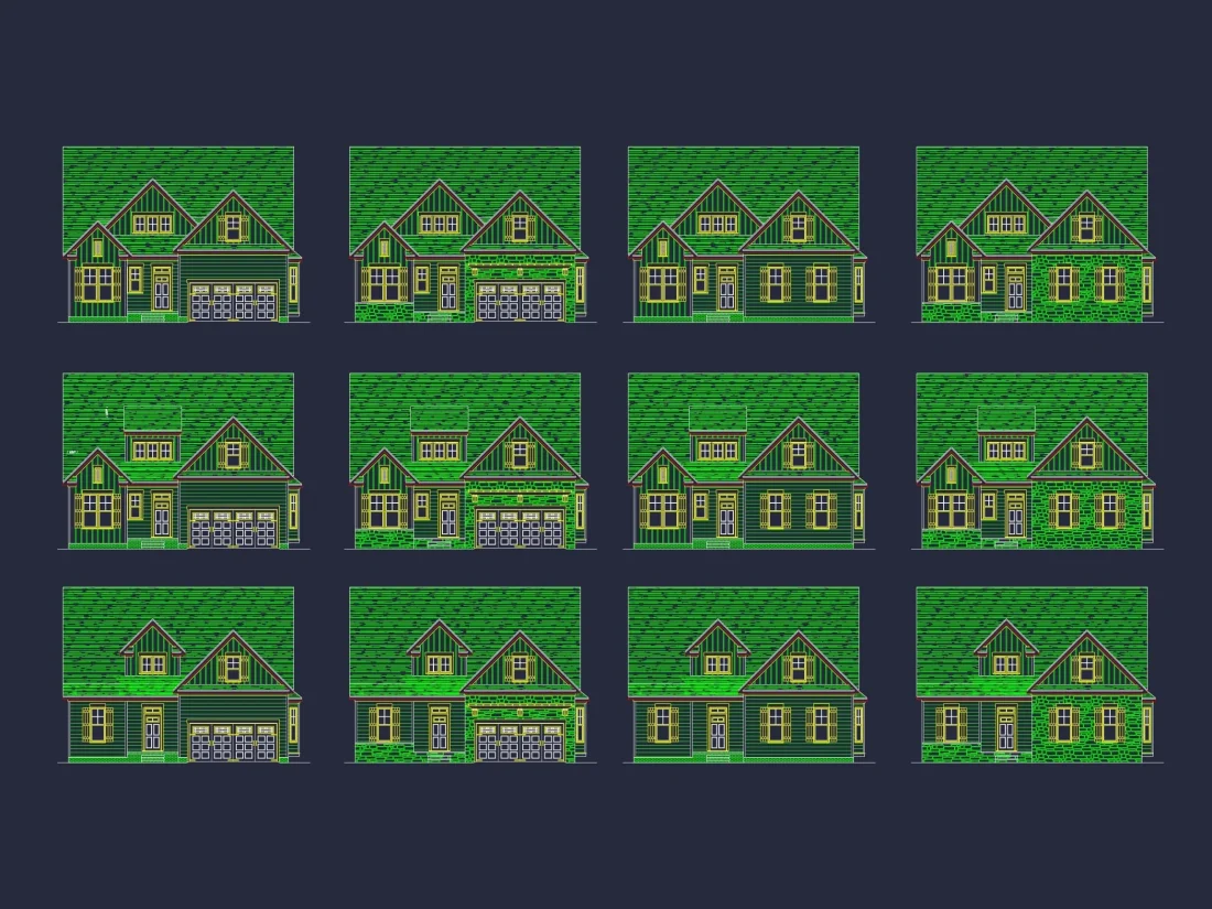 Stunning Craftsman Home Plan with 2-Story CAD Designs