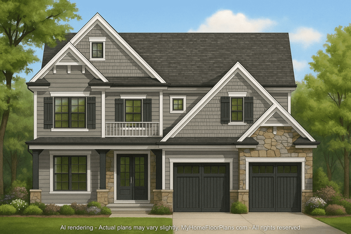 Craftsman Home Plan with 2-Story Floor Plan & CAD Designsstrongh2 h3emDiscover this beautifully designed Craftsman house plan with 2,8