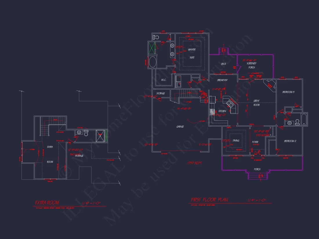 Traditional Country Home Plan – 1 Story, 4 Bedrooms, Open Floor Plan & Porches