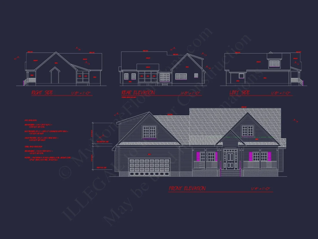 Traditional Country Home Plan – 1 Story, 4 Bedrooms, Open Floor Plan & Porches