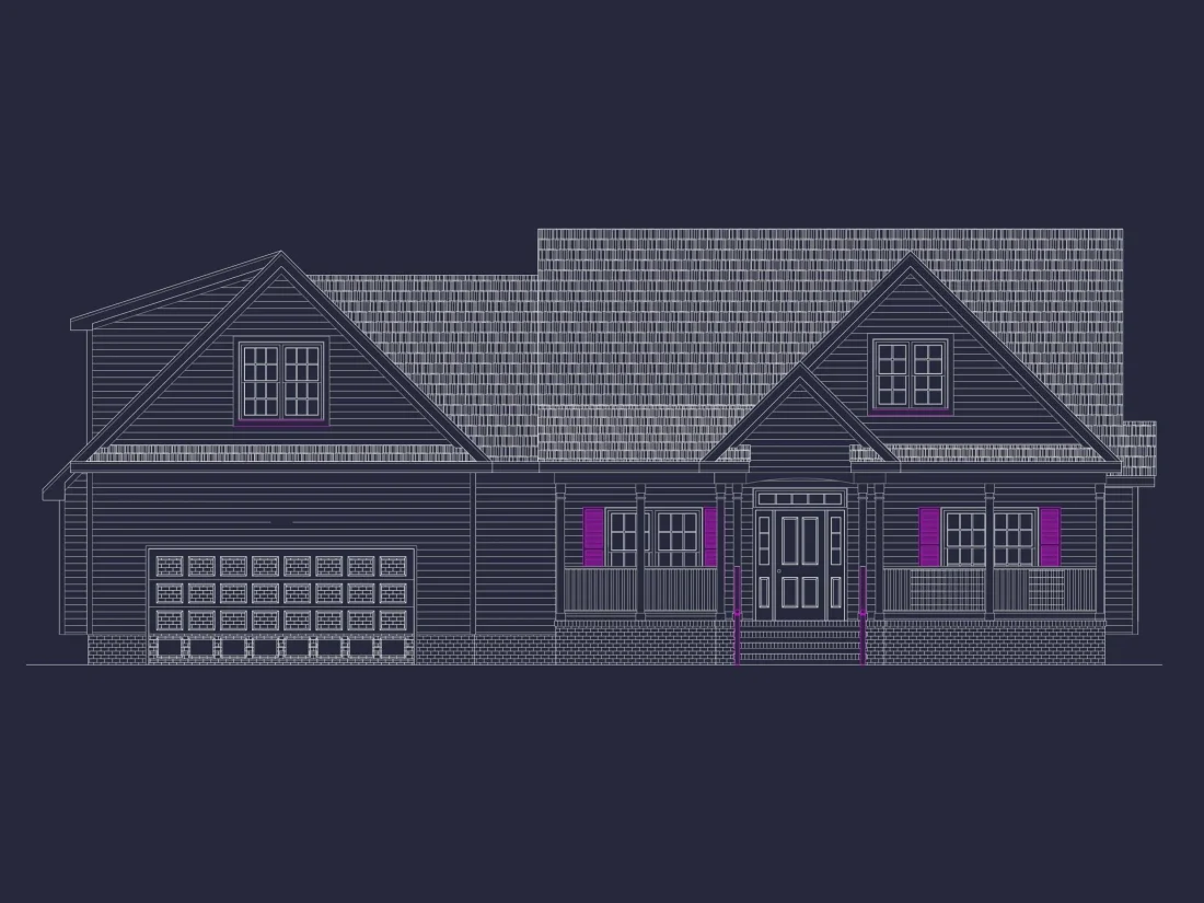 Traditional Country Home Plan – 1 Story, 4 Bedrooms, Open Floor Plan & Porches