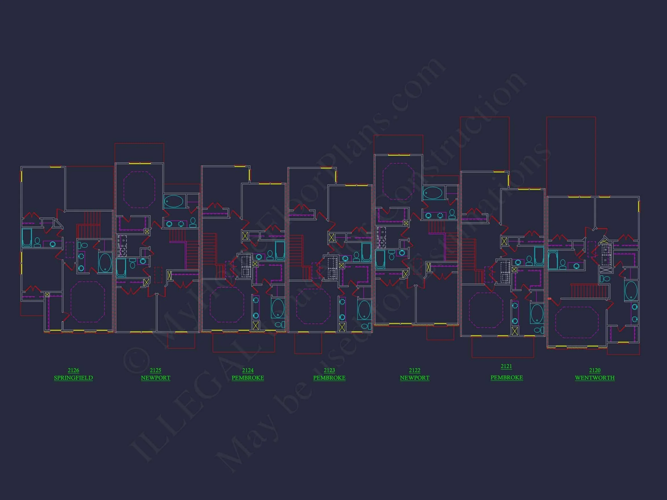 11-1083-2 7-UNIT TOWNHOME PLAN