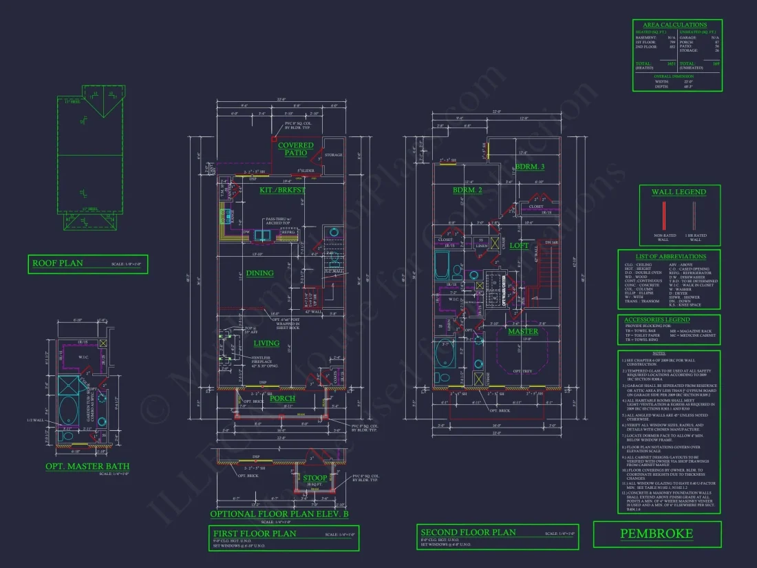 Colonial Townhome Plan with Spacious Layout and CAD Designs