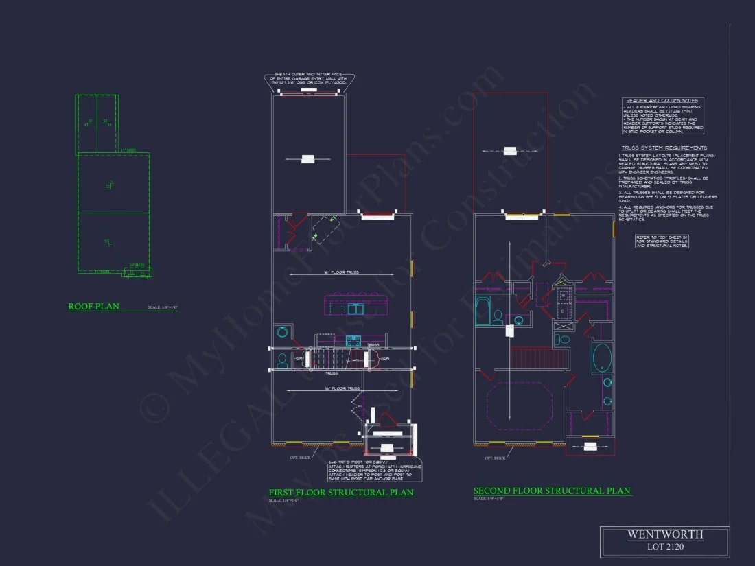 Colonial Townhome Plan with Spacious Layout and CAD Designs