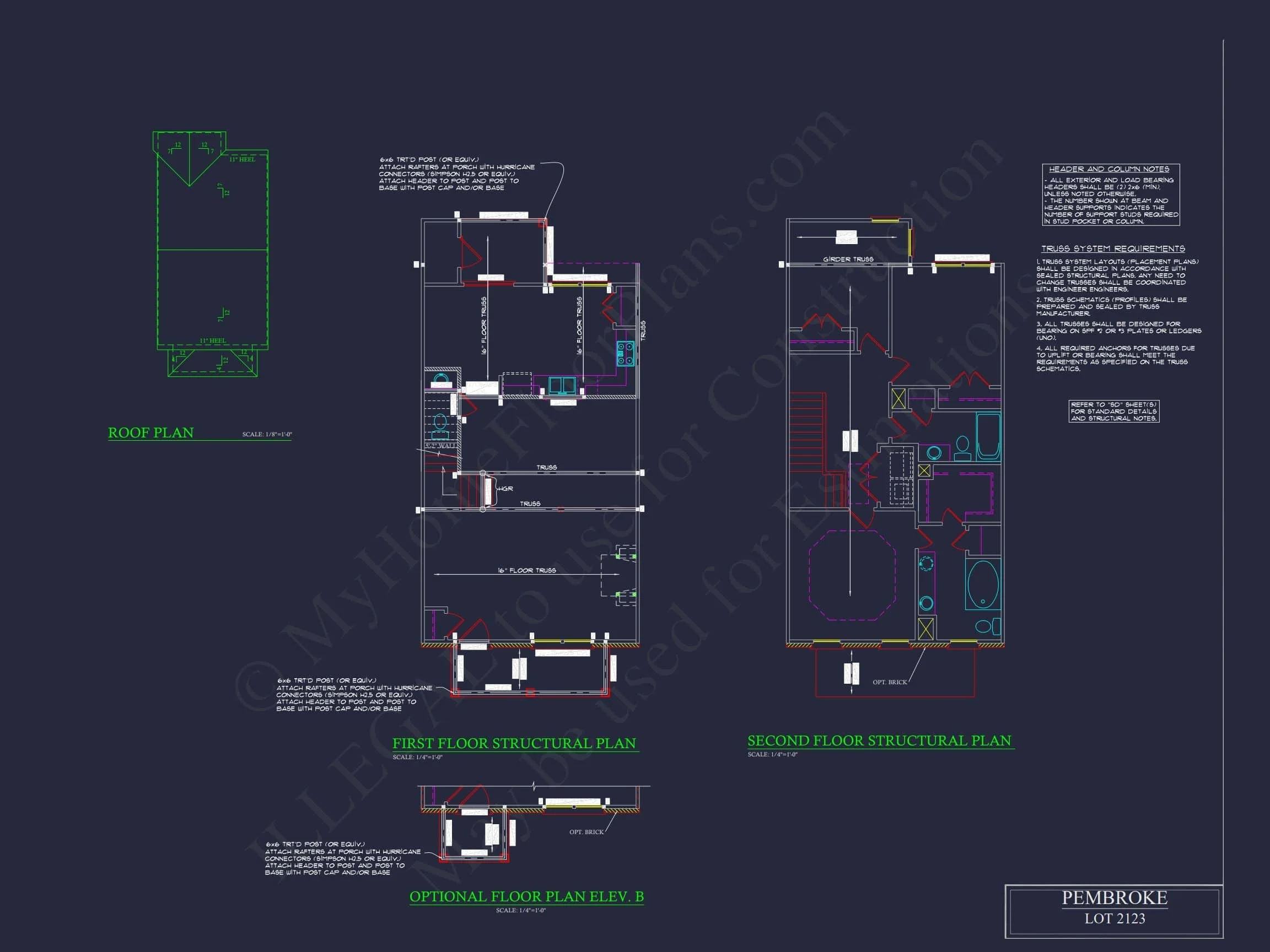 Colonial Townhome Plan with Spacious Layout and CAD Designs