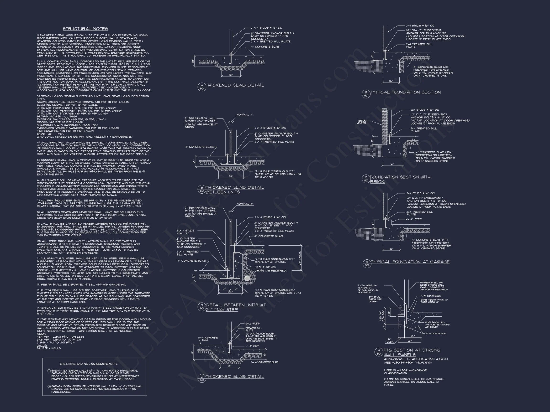 12-2220-4 7-UNIT TOWNHOUSE PLAN - Modern Townhouse Floor Plan - Detailed Architecture Designs 30 Modern 2-Story Townhome Floor Plan with Craftsman Design