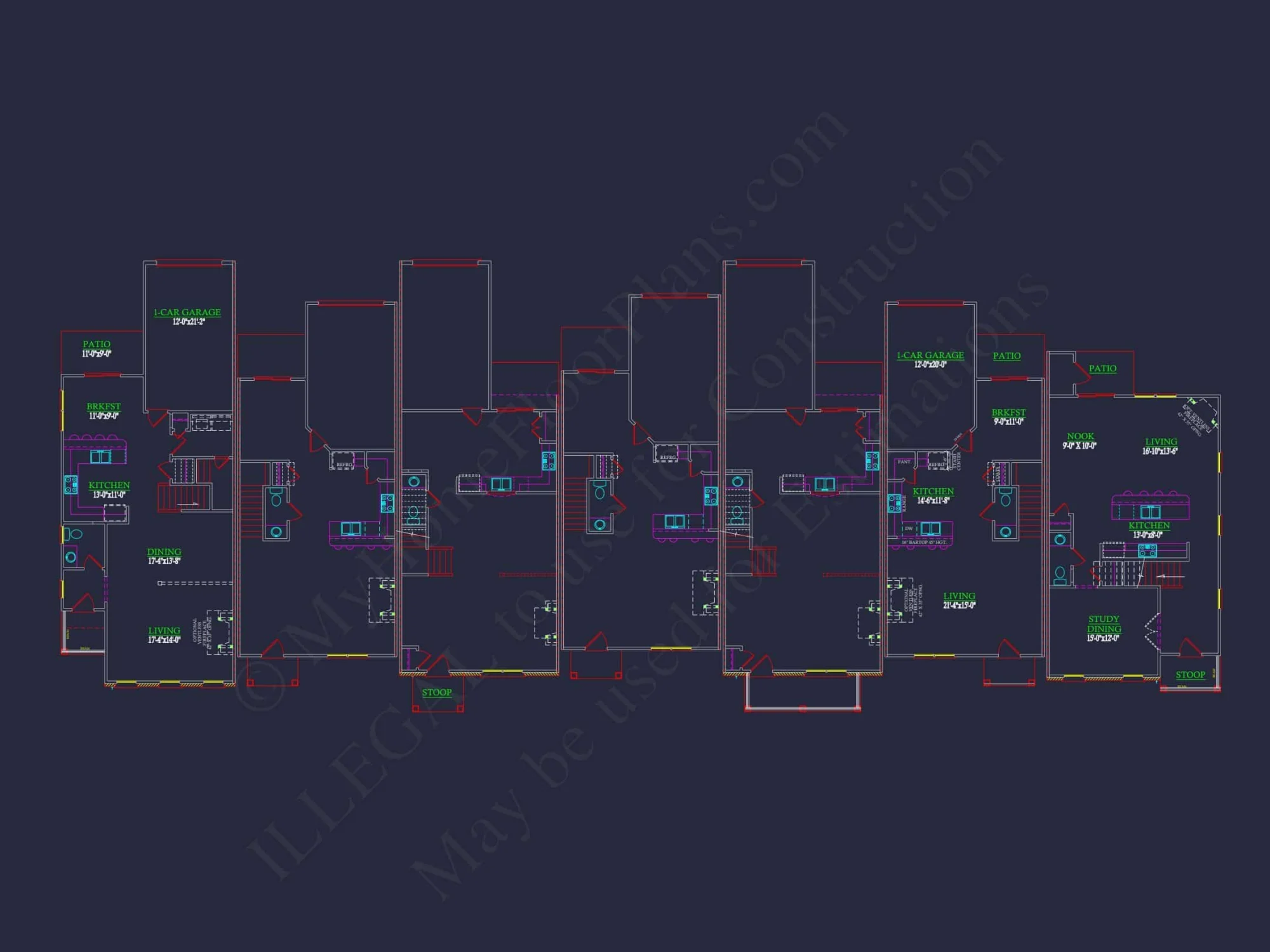 Modern 2-Story Townhome Floor Plan with Craftsman Design