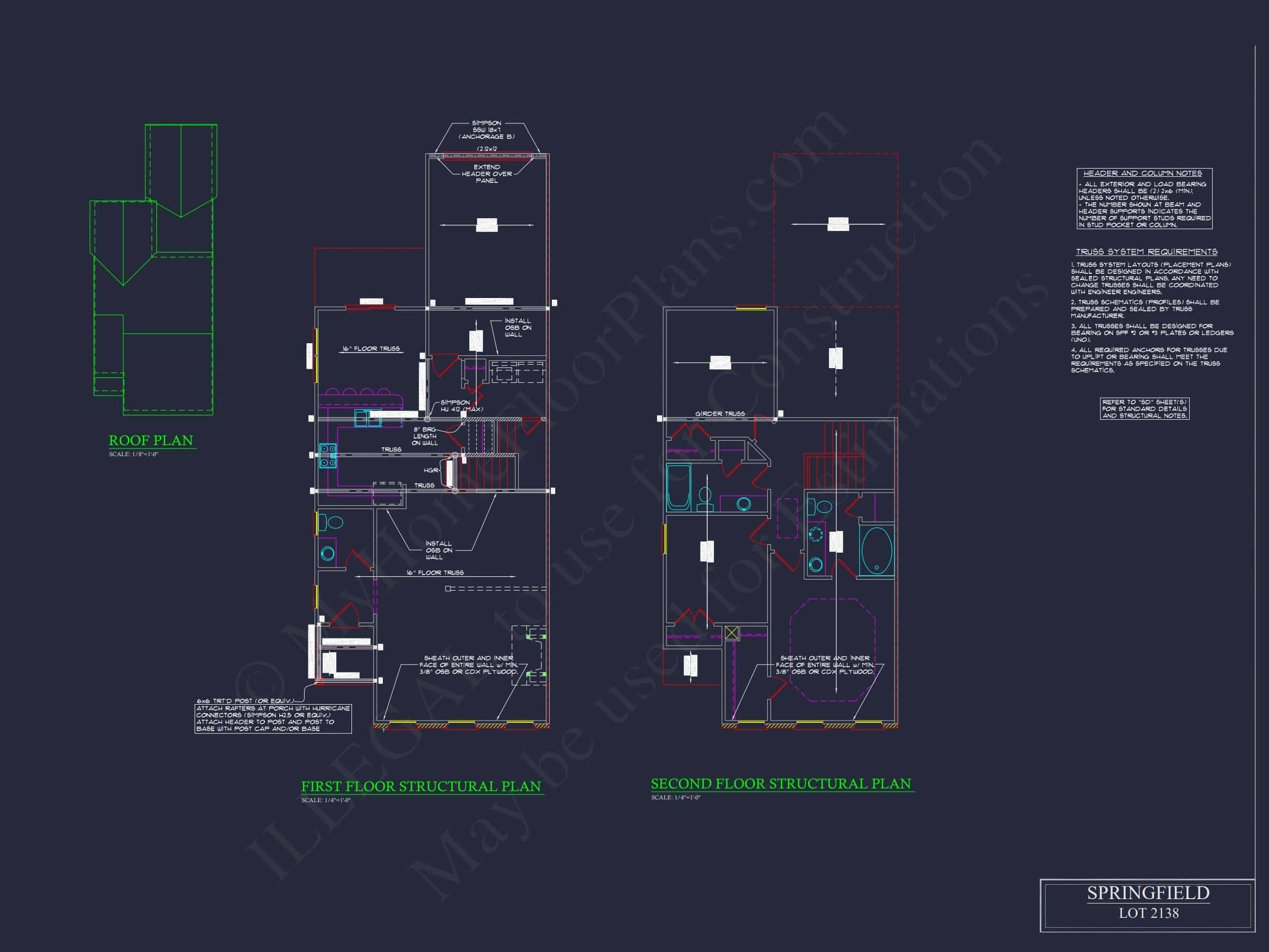 12-2220-4 7-UNIT TOWNHOUSE PLAN - Modern Townhouse Floor Plan - Detailed Architecture Designs 17 Modern 2-Story Townhome Floor Plan with Craftsman Design