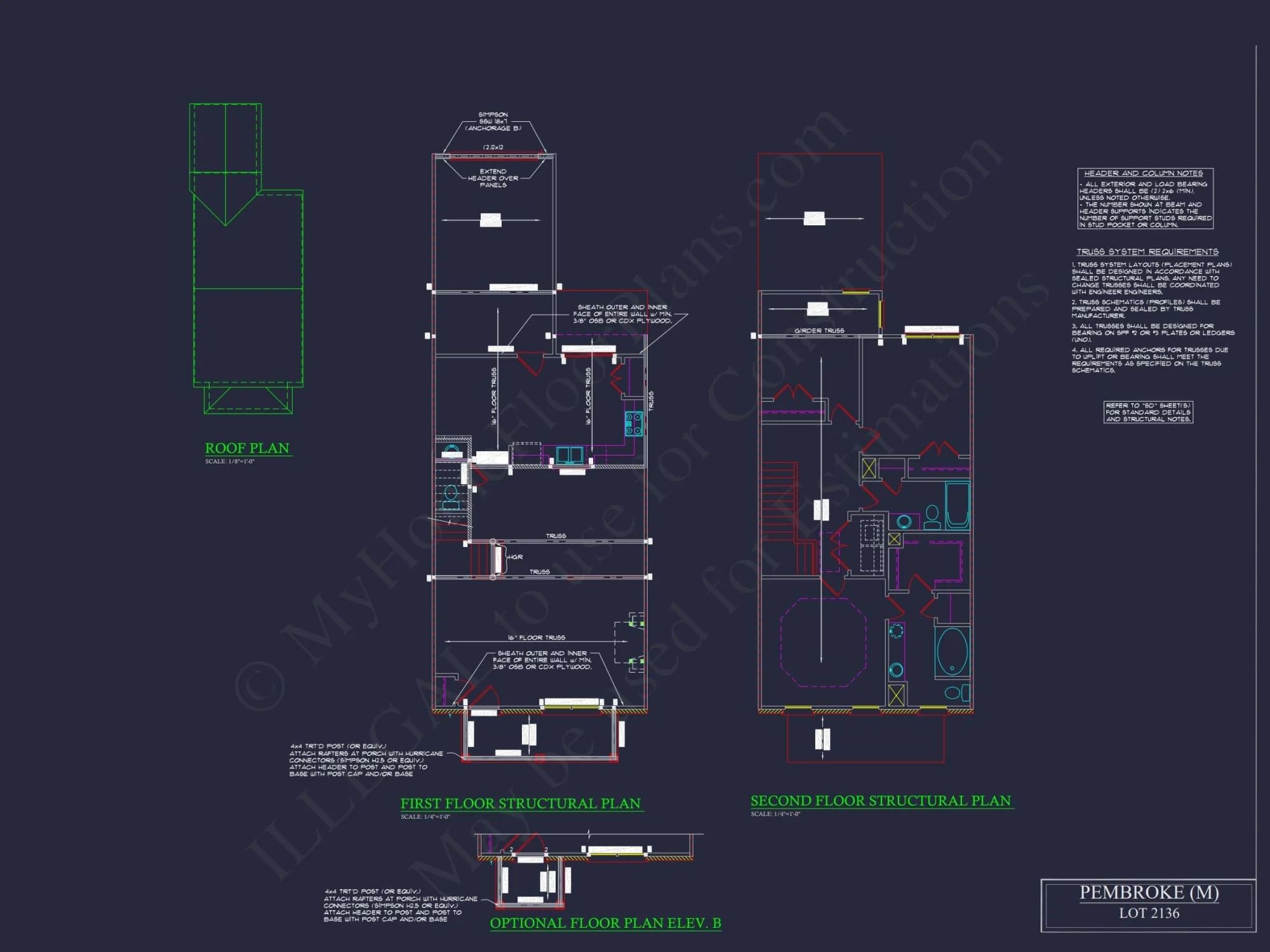 Modern 2-Story Townhome Floor Plan with Craftsman Design