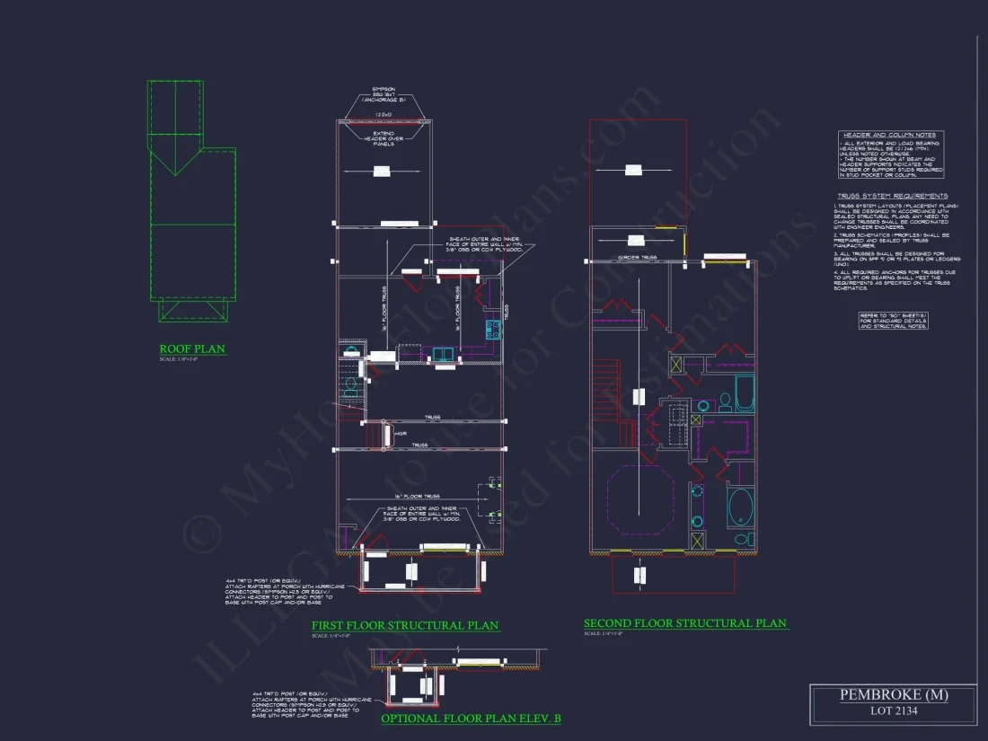 Modern 2-Story Townhome Floor Plan with Craftsman Design