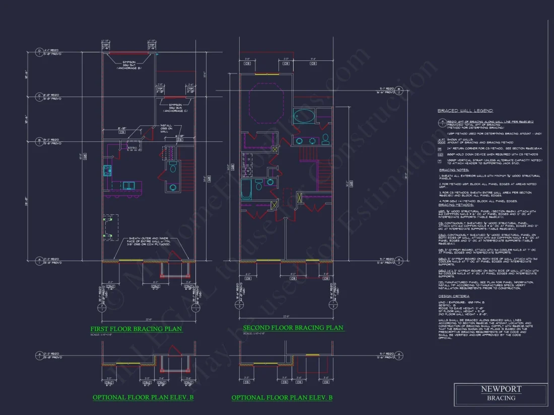 Modern 2-Story Townhome Floor Plan with Craftsman Design