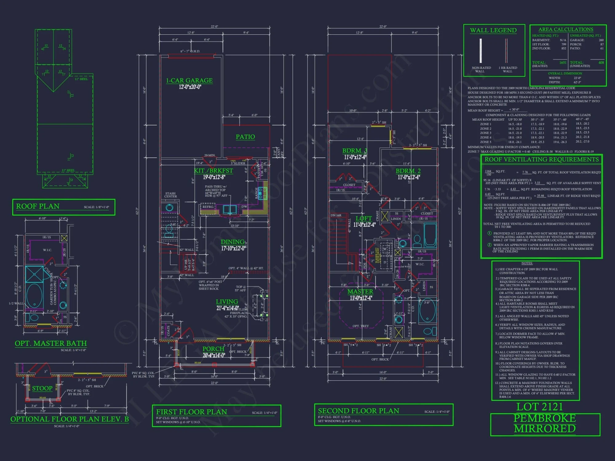 Modern 2-Story Townhome Floor Plan with Craftsman Design