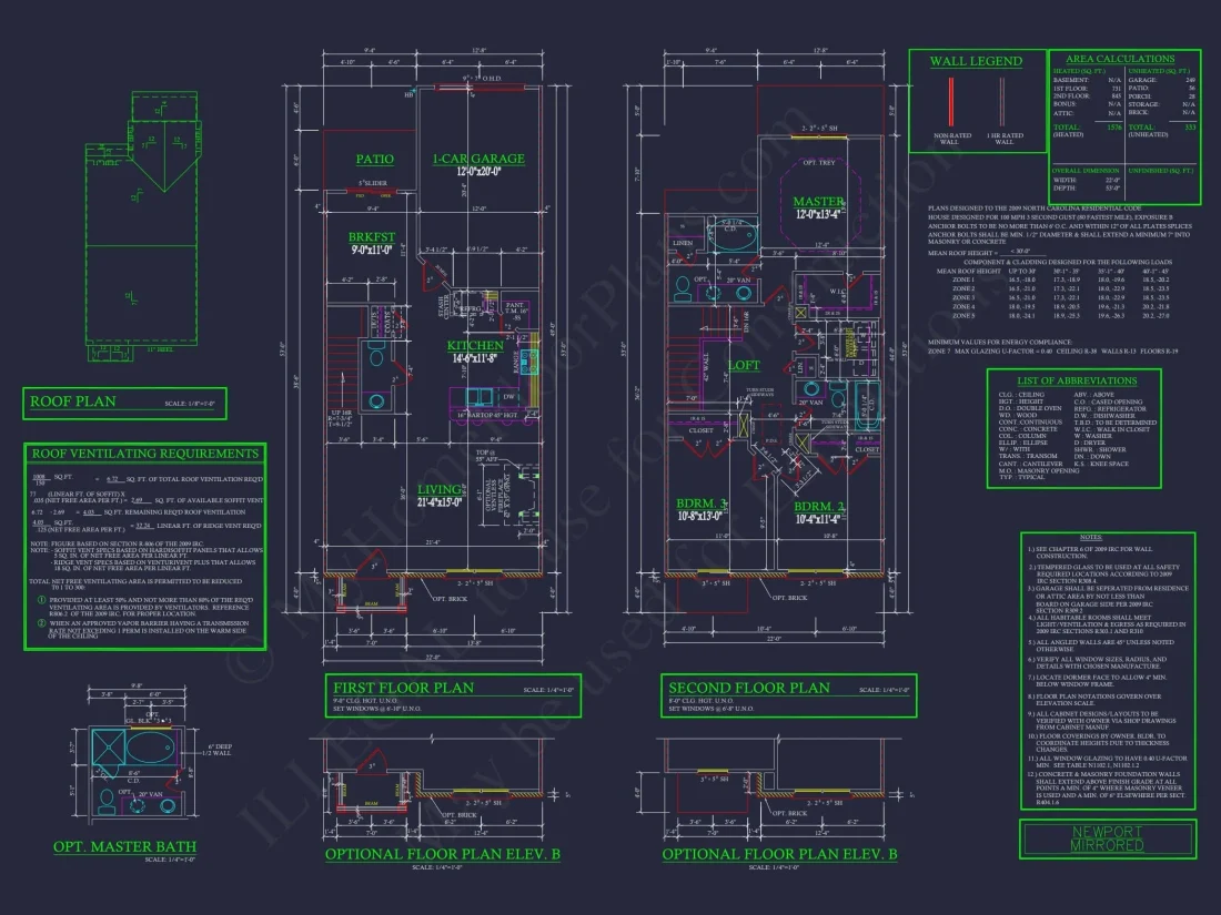 Modern 2-Story Townhome Floor Plan with Craftsman Design