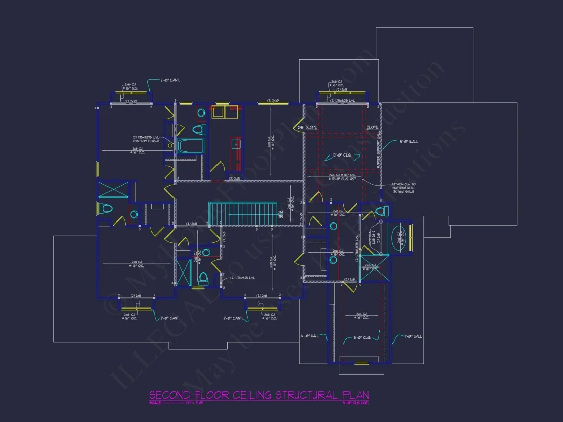 Stunning 5-Bedroom Home Plan with Full CAD Architectural Design