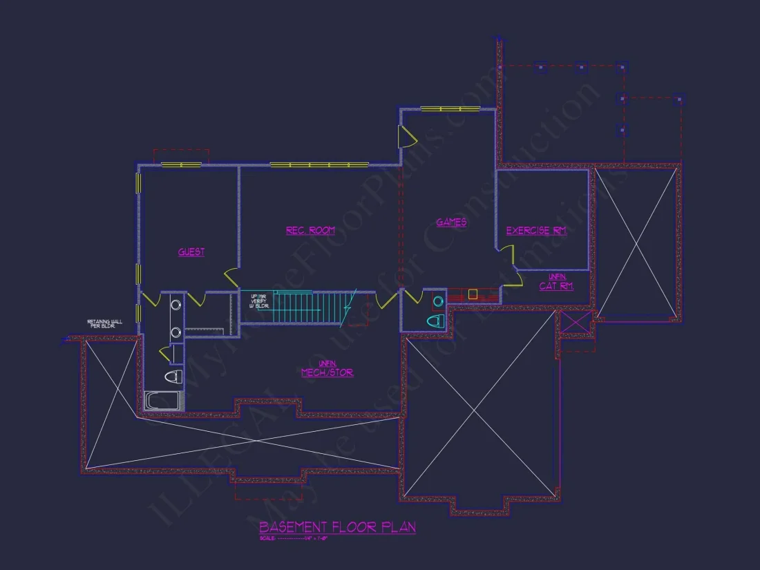 Stunning 5-Bedroom Home Plan with Full CAD Architectural Design