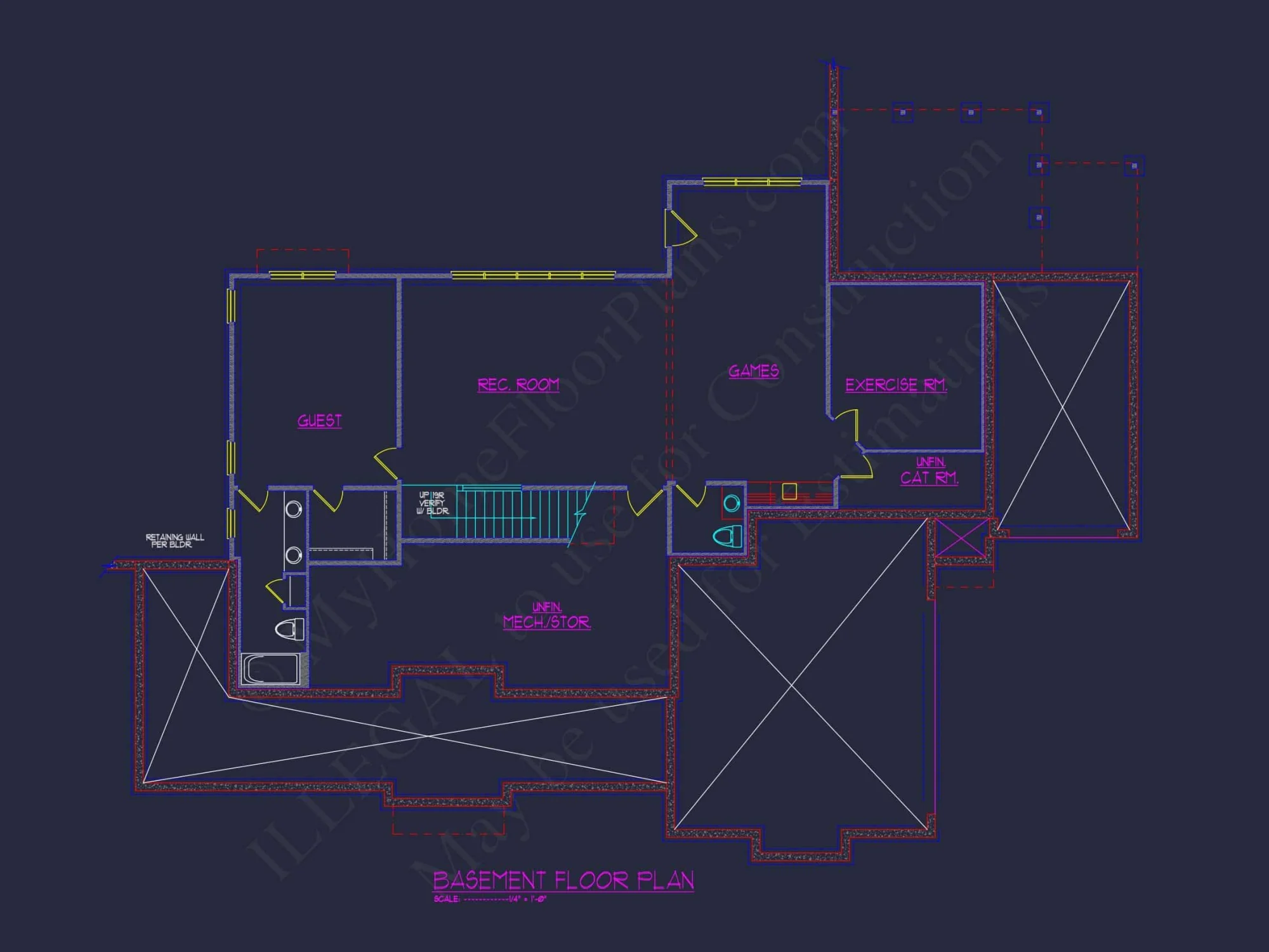 Stunning 5-Bedroom Home Plan with Full CAD Architectural Design