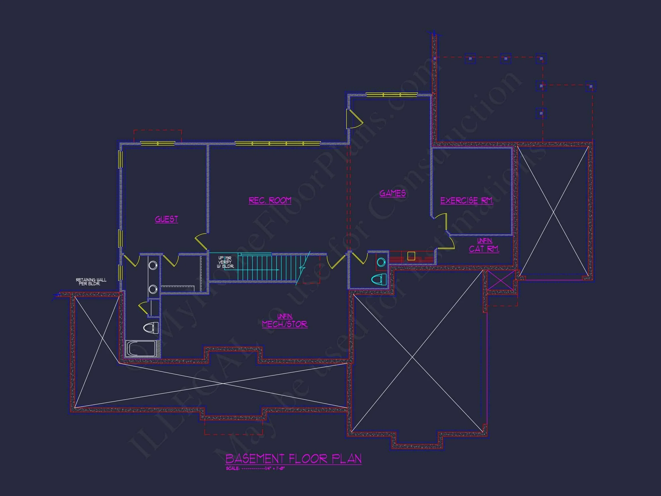 Stunning 5-Bedroom Home Plan with Full CAD Architectural Design