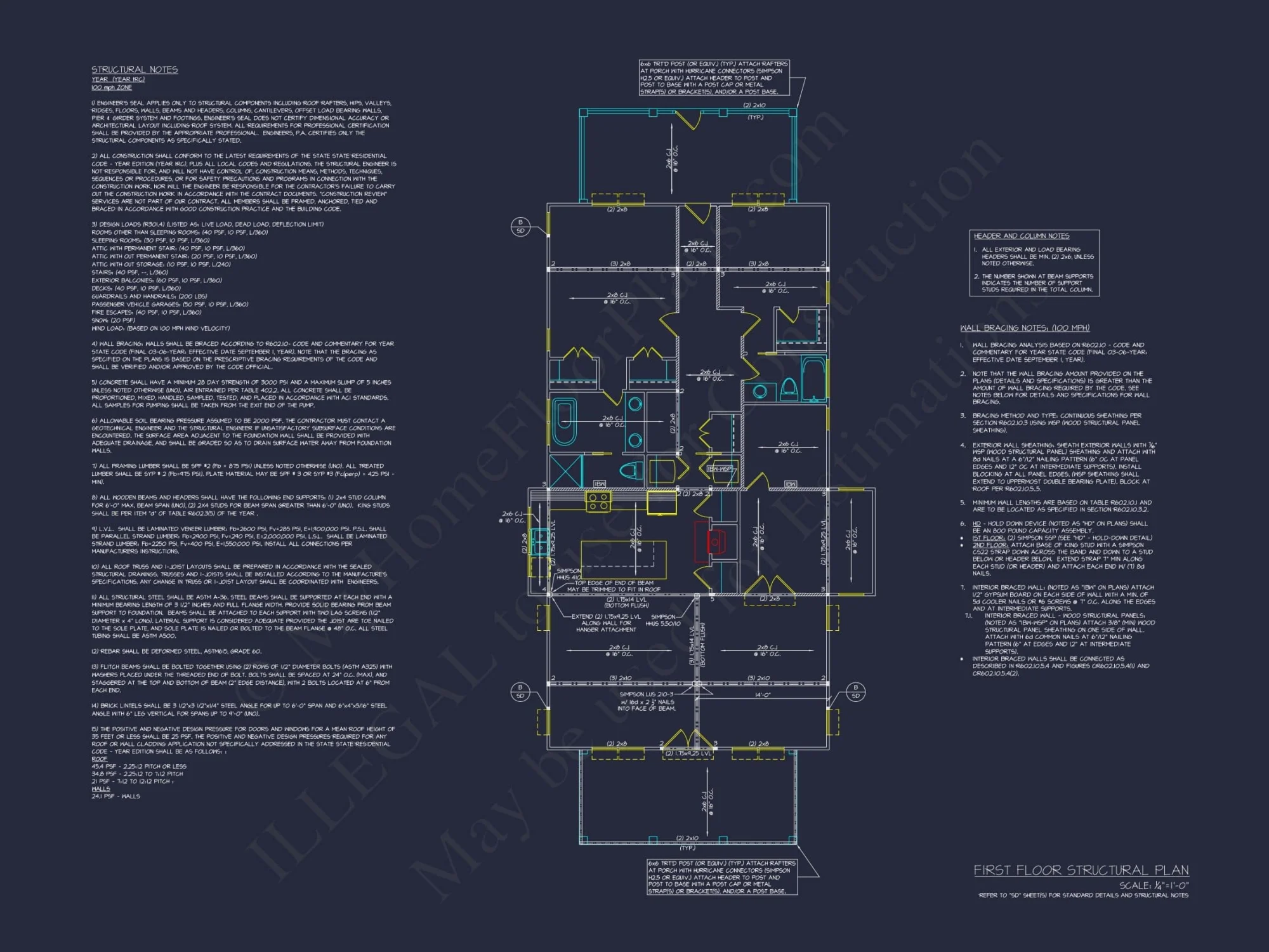 Modern Home Plan with 2 Beds, CAD Blueprints & Craftsman Design